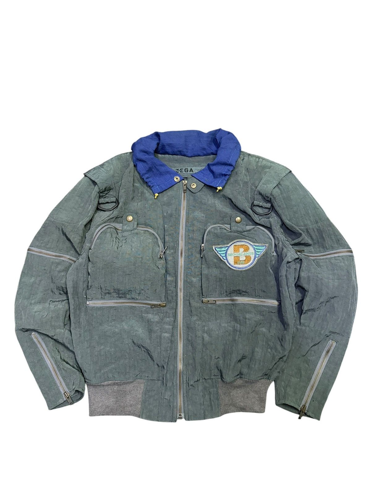 Japanese Brand Vintage Brooklands Zega Tactical Bomber Jacket Size US L / EU 52-54 / 3 - 1 Thumbnail
