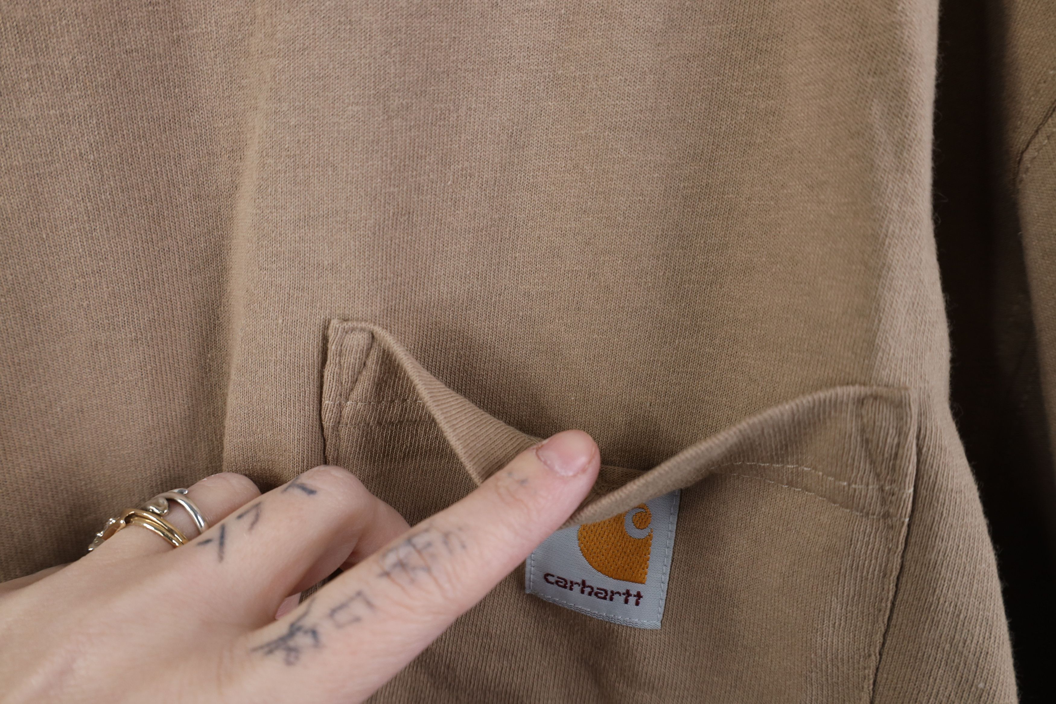Carhartt Deadstock Vintage Y2K Carhartt Fit Pocket T-Shirt Desert Size US XL / EU 56 / 4 - 5 Thumbnail