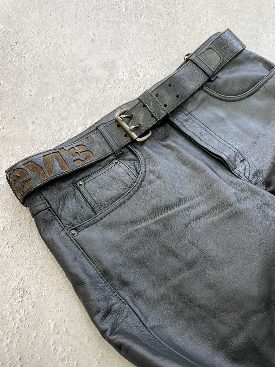 Levi's × Vintage VINTAGE Y2K PUNK LEATHER AVANT GARDE LEVIS LEATHER BELT Size ONE SIZE - 1 Thumbnail