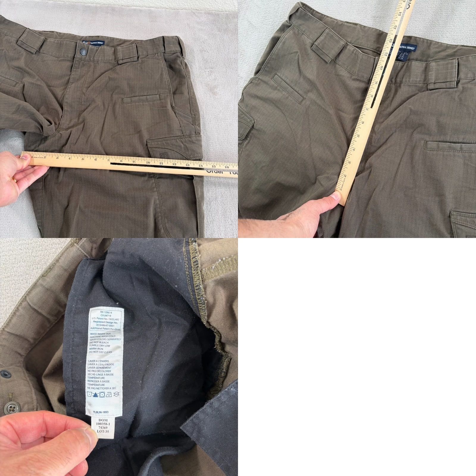 Vintage 5.11 Tactical Stryke Cargo Pants Men 38x30 Green Regular Fit Ripstop Canvas Cotton Polyester Zip Button Snap Cargo Pockets Moisture Wicking Size US 38 / EU 54 - 8 Thumbnail