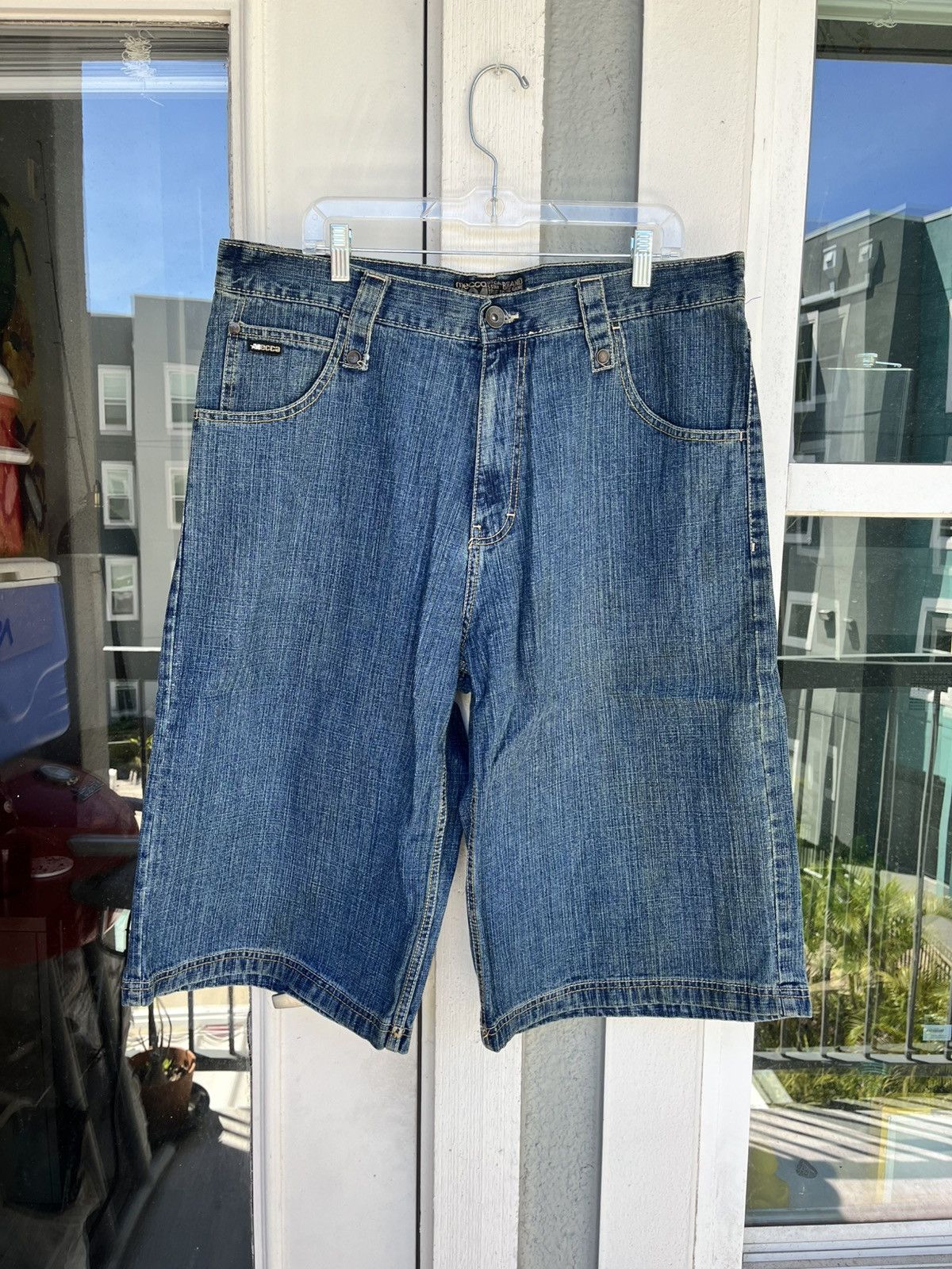 Mecca Y2K SUPER BAGGY JORTS well past the knee Size US 38 / EU 54 - 1 Thumbnail