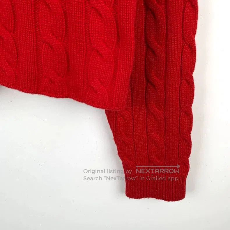 Miu Miu Miu Miu Red Logo Heart Sweater. Size US M / EU 48-50 / 2 - 4 Thumbnail