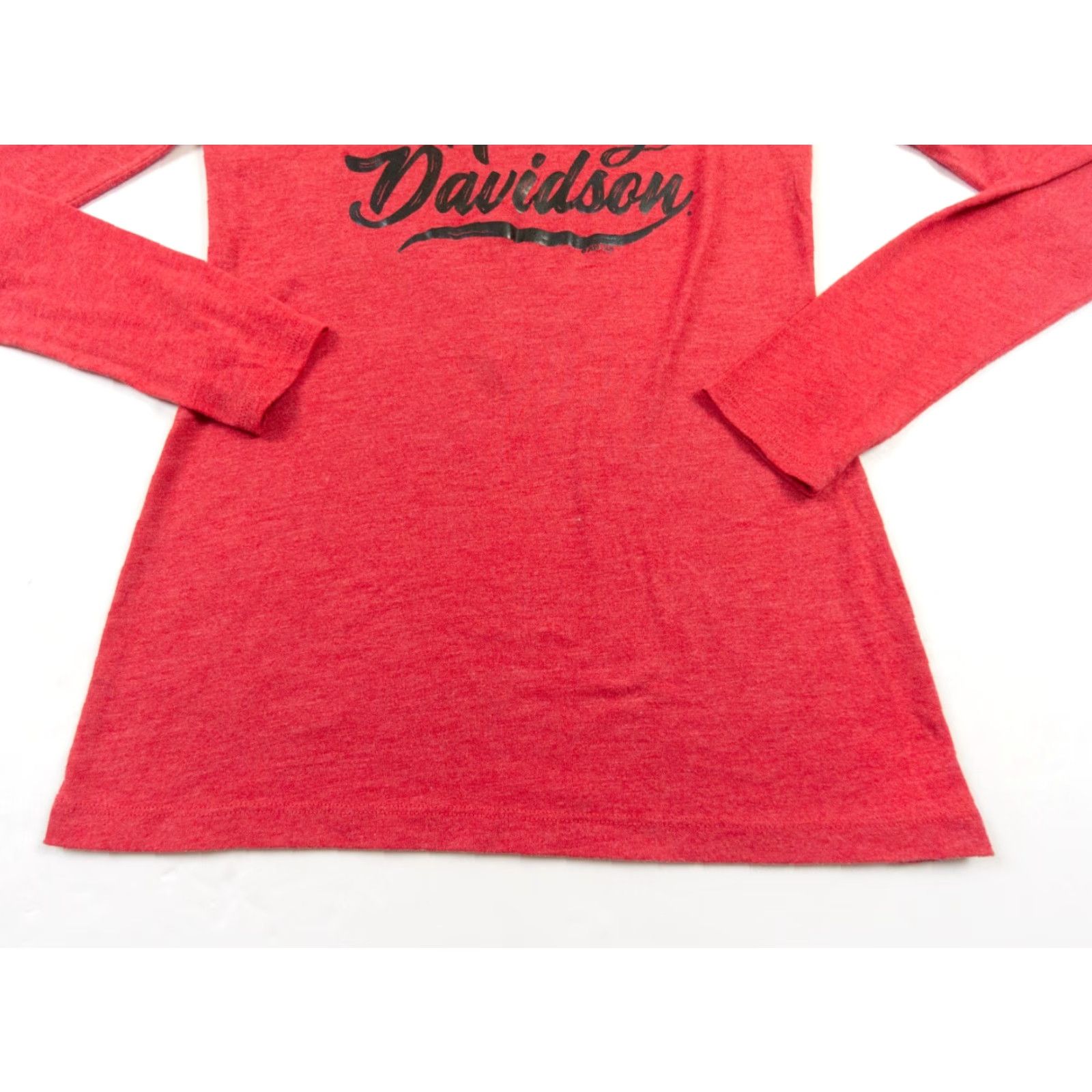 Harley Davidson Harley-Davidson Shirt Womens Small Red Long Sleeve Motorcycle Tee Casual Size S / US 4 / IT 40 - 3 Thumbnail