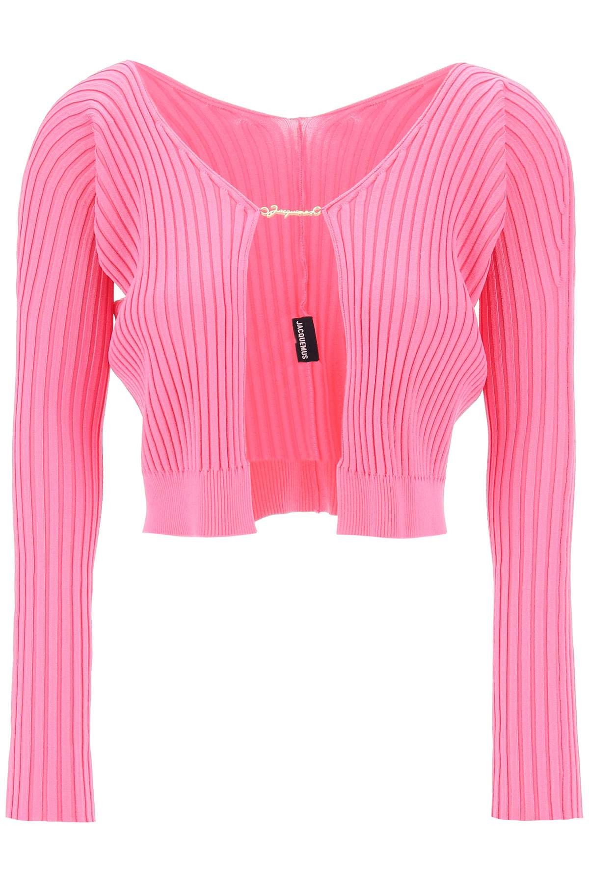image of Jacquemus 'la Maille Pralù Longue' Cardigan in Neon Pink, Women's (Size Medium)