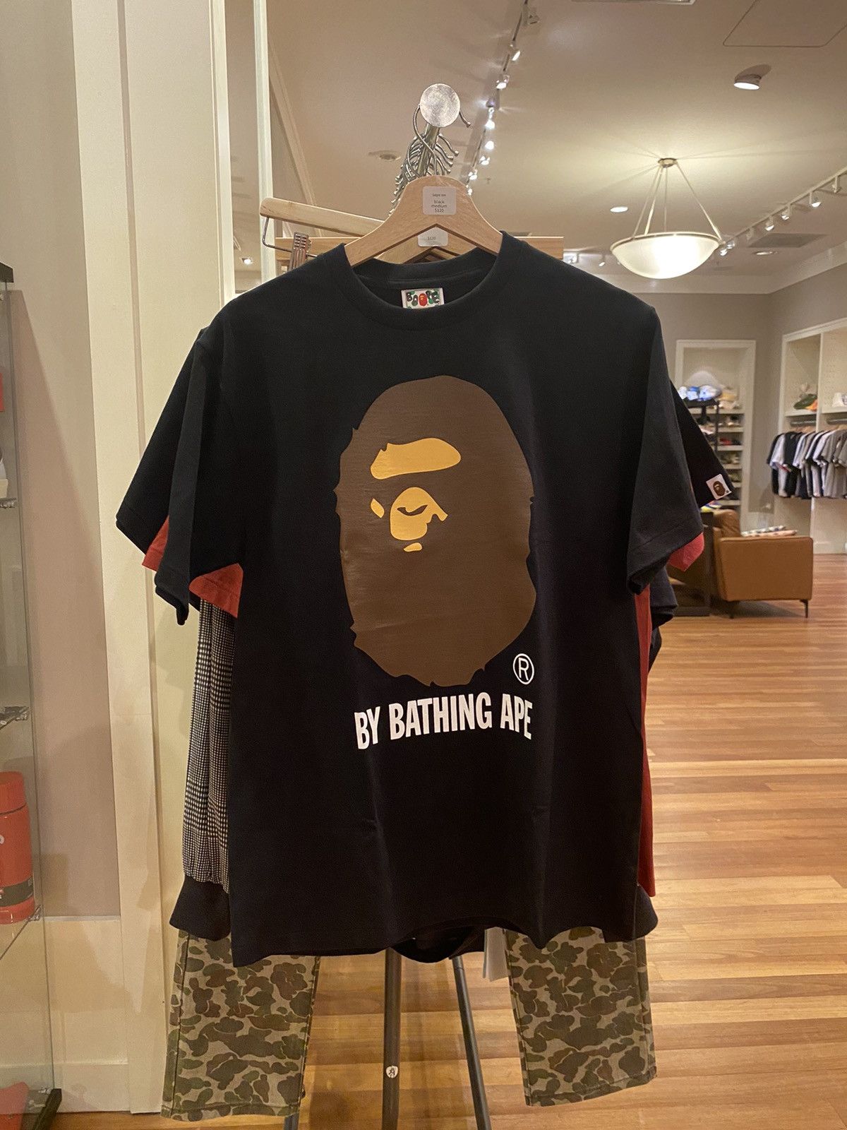 image of Bape Logo Tee in Black, Men's (Size Medium)