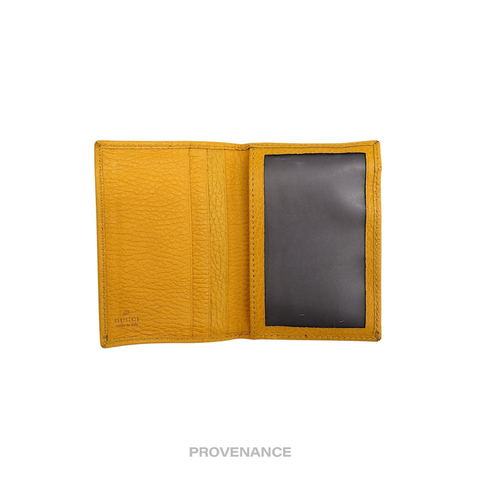 Gucci 🔴 Gucci MII Pocket Organizer Wallet- Yellow Tumbled Leather Size ONE SIZE - 5 Thumbnail