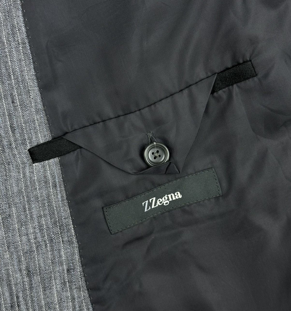 Z Zegna Z Zegna Blazer Men’s Two buttons 100% Linen Gray Size 56/L Size 50L - 11 Thumbnail