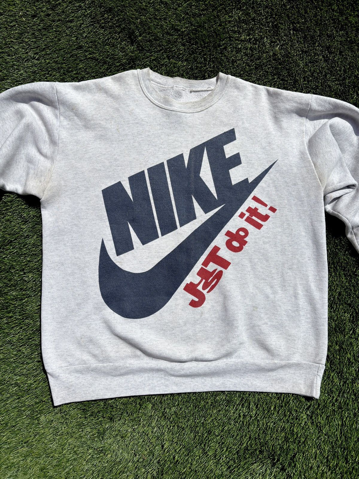 Nike × Vintage Vintage 90s Nike “Just Do It” Sweatshirt Size US L / EU 52-54 / 3 - 2 Thumbnail