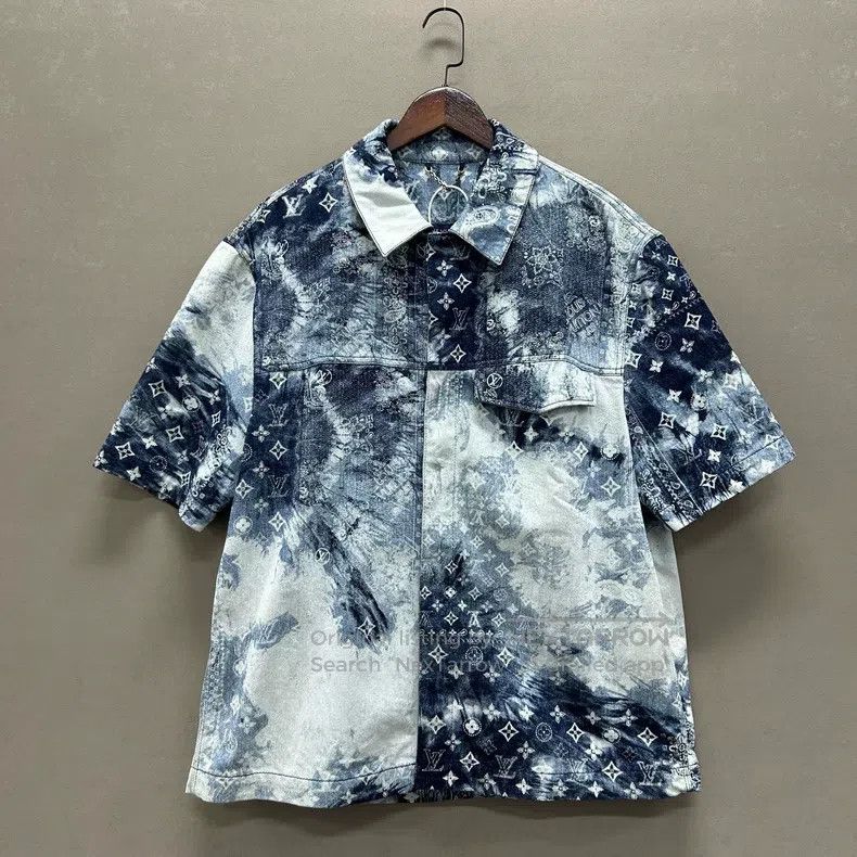 Louis Vuitton Tie-dyed denim shirt