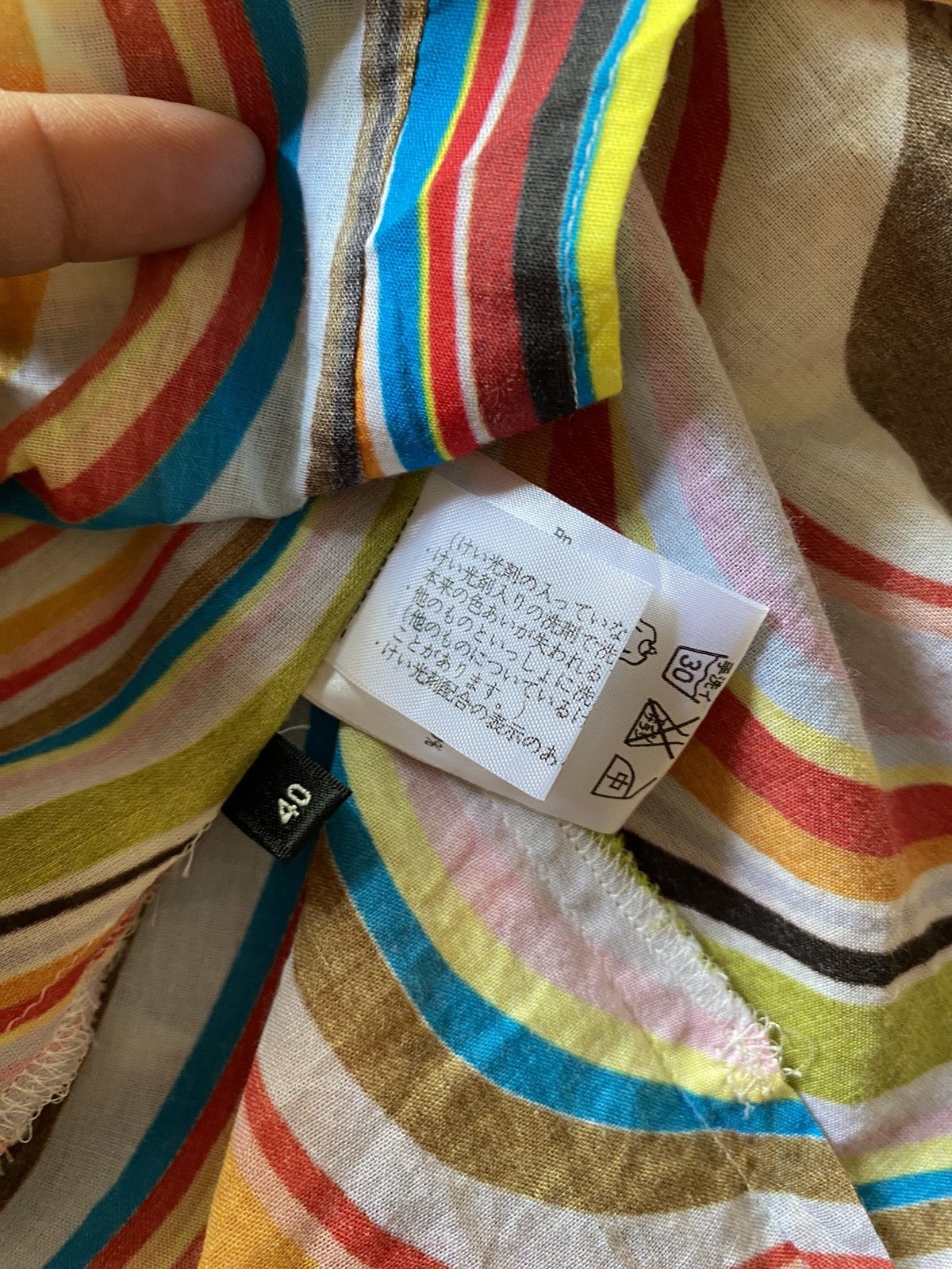 Paul Smith Paul Smith BLACK Multicolor Psychedelic Wave Shirt Size S / US 4 / IT 40 - 15 Thumbnail