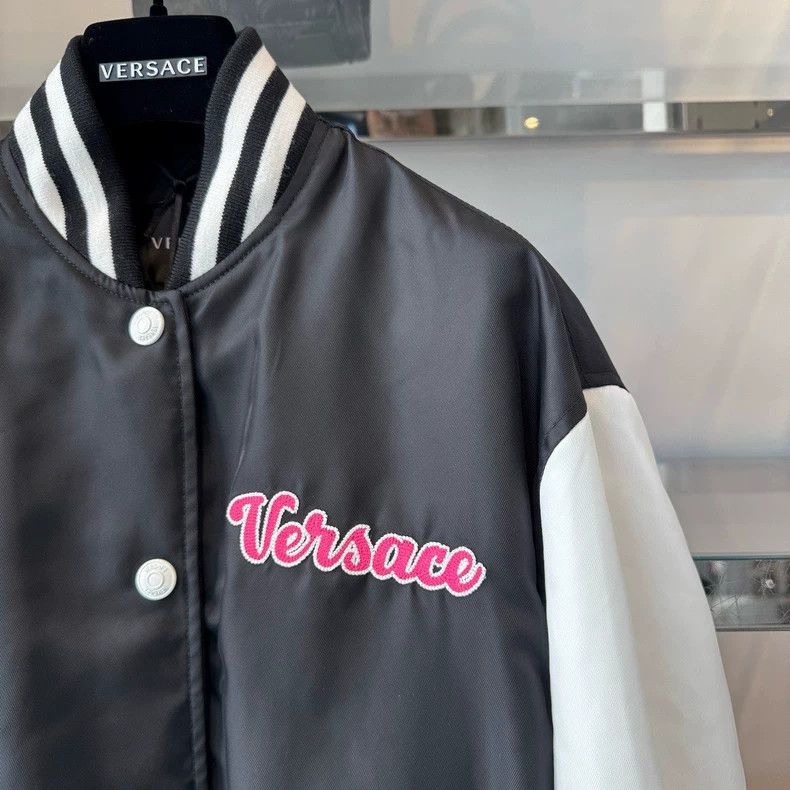 Versace Versace Women's embroidered logo baseball jacket Size S / US 4 / IT 40 - 3 Thumbnail