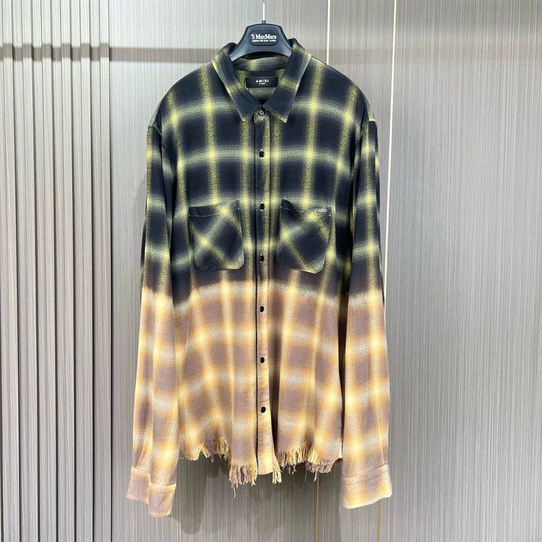 Amiri Amiri Flannel gradient plaid shirt 2501-Nextarrow Size US XL / EU 56 / 4 - 1 Thumbnail