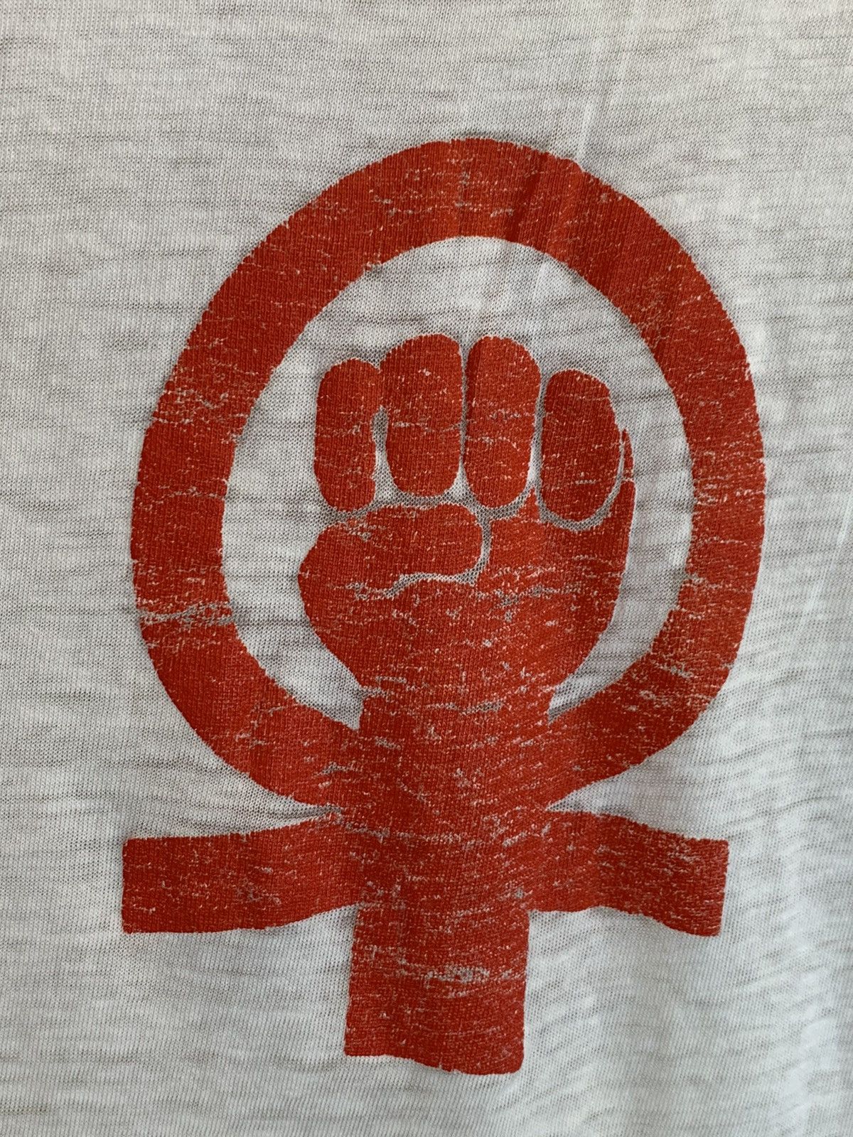 Vintage RARE Vintage 60’s Feminist Power Fist Equality Protest Shirt Size US L / EU 52-54 / 3 - 3 Thumbnail