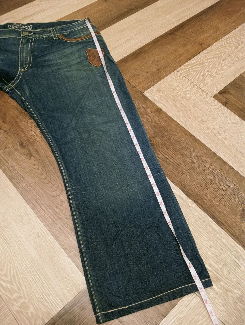 Robins Jeans VINTAGE ROBIN'S JEAN LEATHER POCKET CROPPED PANTS Size US 38 / EU 54 - 16 Thumbnail