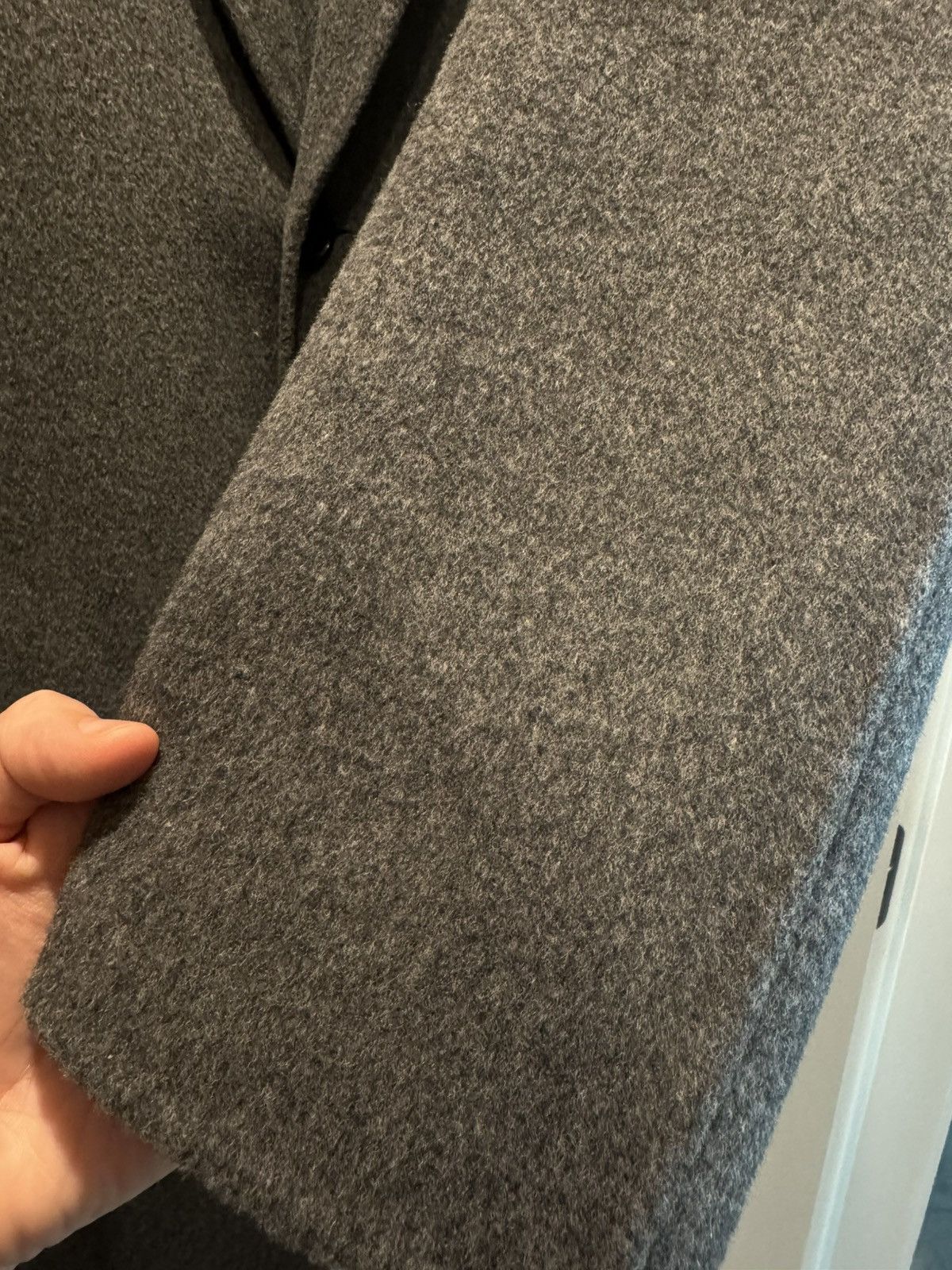 Acne Studios Acne Studios Grey Wool Long Coat Size US M / EU 48-50 / 2 - 2 Thumbnail