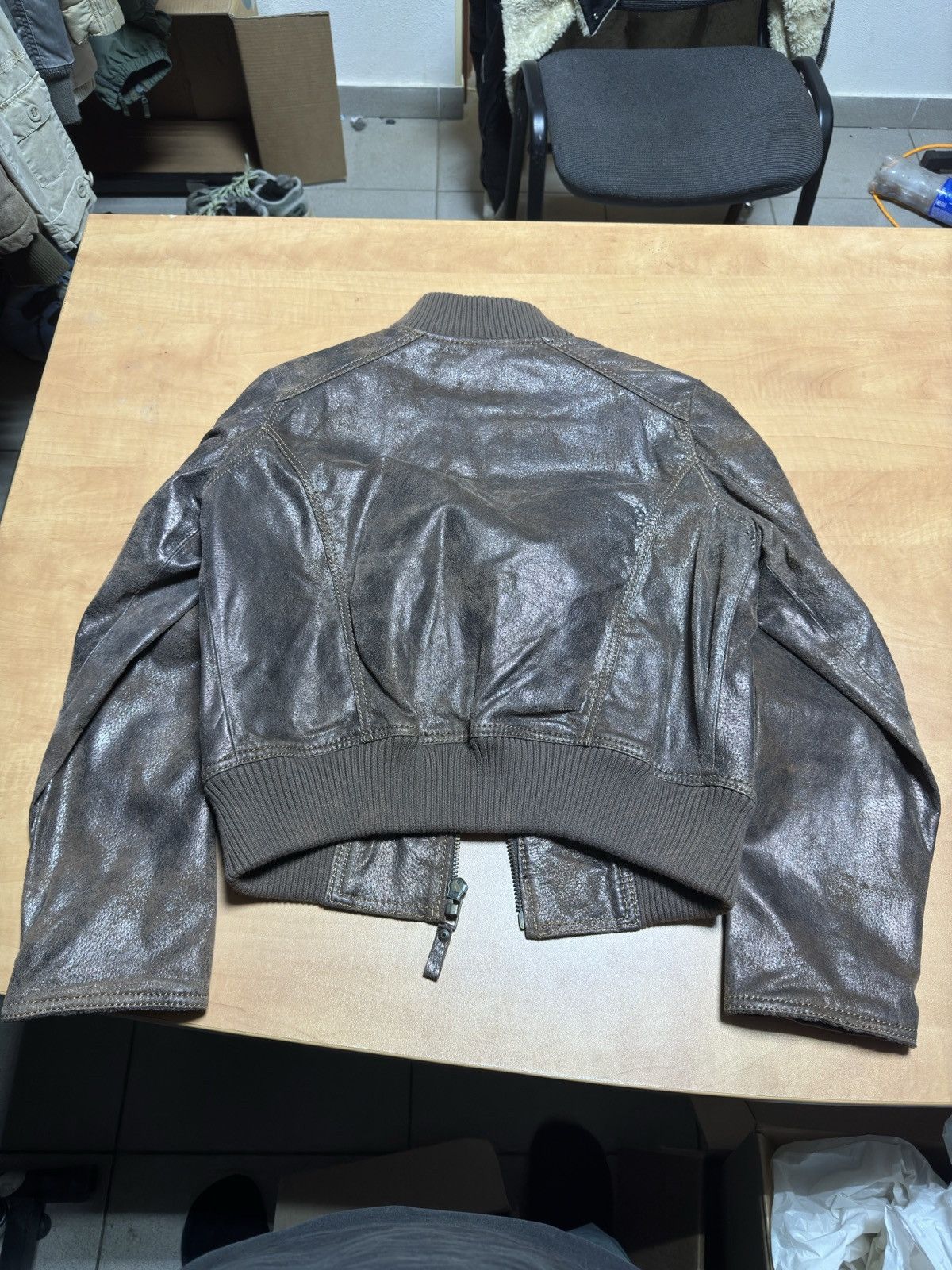 If Six Was Nine × Japanese Brand × Le Grande Bleu (L.G.B.) Vintage Japanese Ifsixwasnine Style Leather Bomber Jacket Size US S / EU 44-46 / 1 - 7 Thumbnail