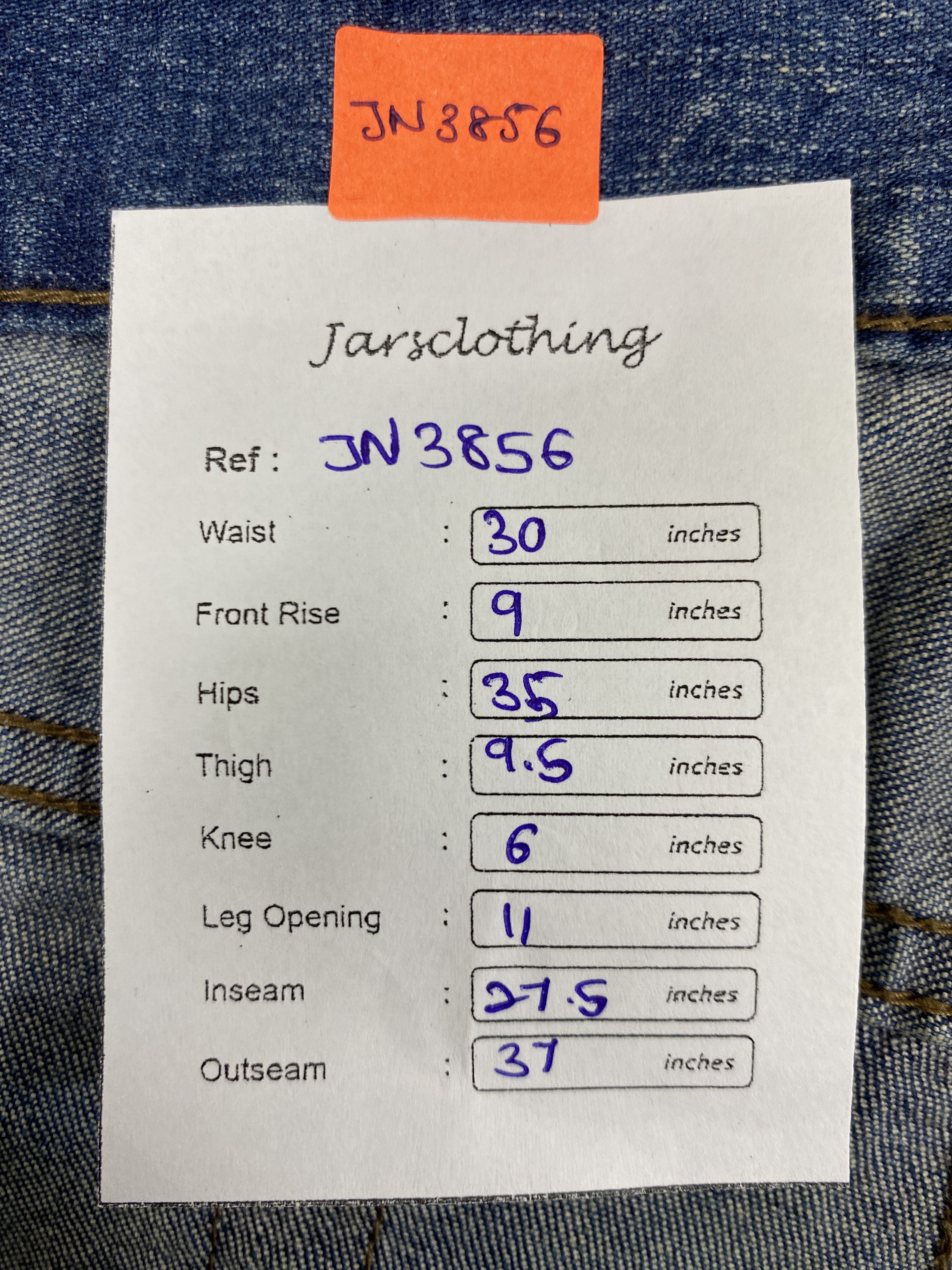 Japanese Brand Faded Blue Vintage Bondage Jeans 30x27.5 Denim- JN3856 Size US 30 / EU 46 - 8 Thumbnail