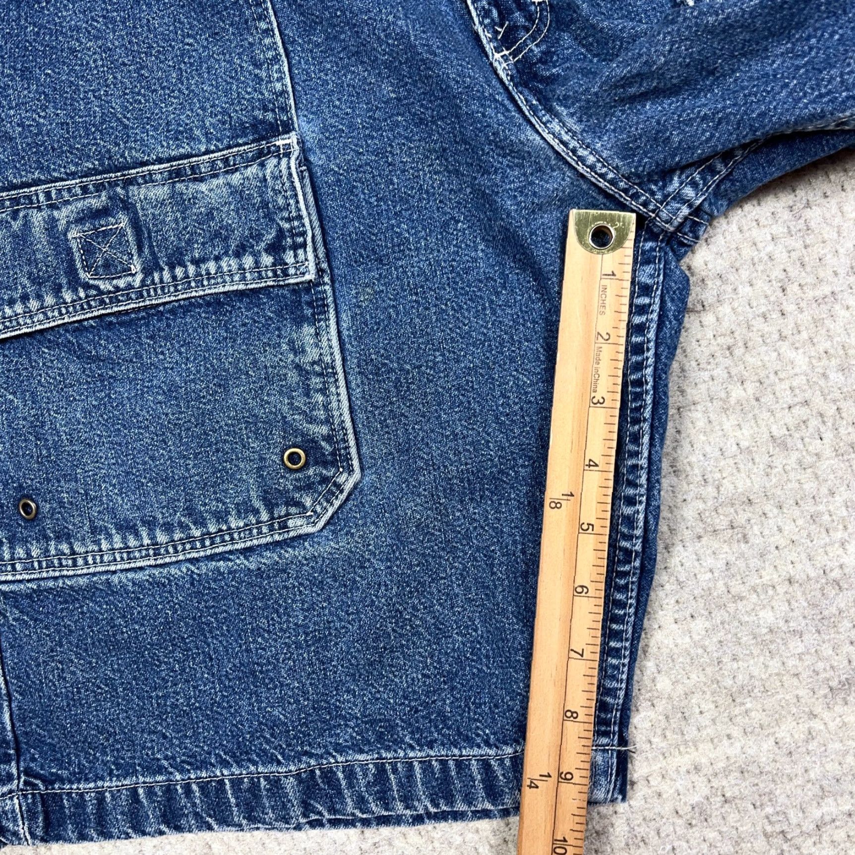 Wrangler VINTAGE Wrangler Cargo Shorts Men 32 Denim Blue 5-Pocket Relaxed Baggy Jorts Work Wear 90s Rockabilly Hip Hop Grunge Classic Mens Size US 32 / EU 48 - 7 Thumbnail