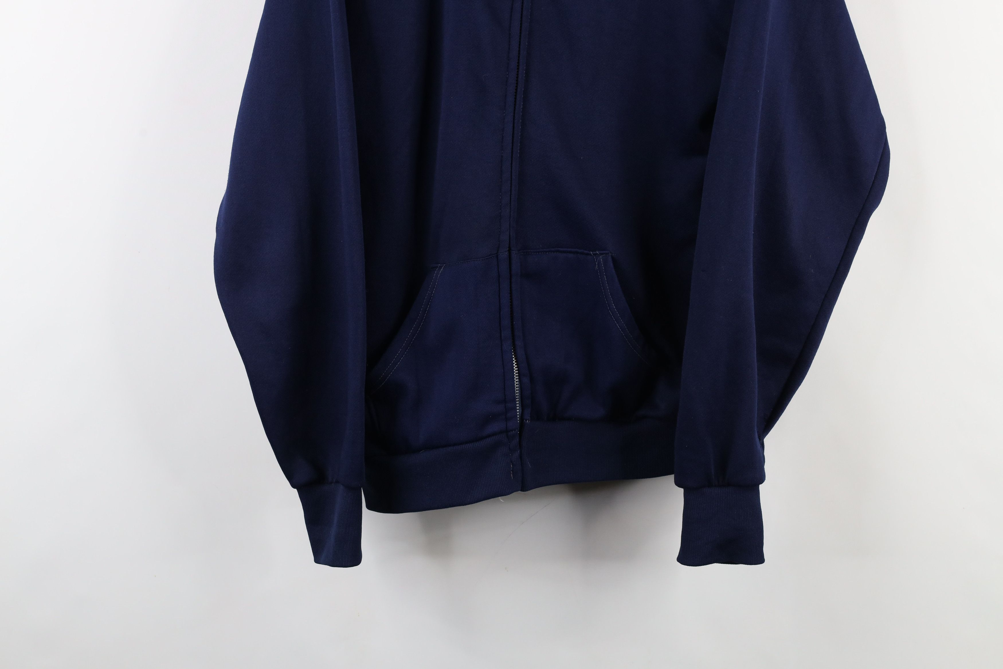 Vintage Vintage 70s Streetwear Full Zip Hoodie Sweatshirt Blue USA Size US XL / EU 56 / 4 - 3 Thumbnail
