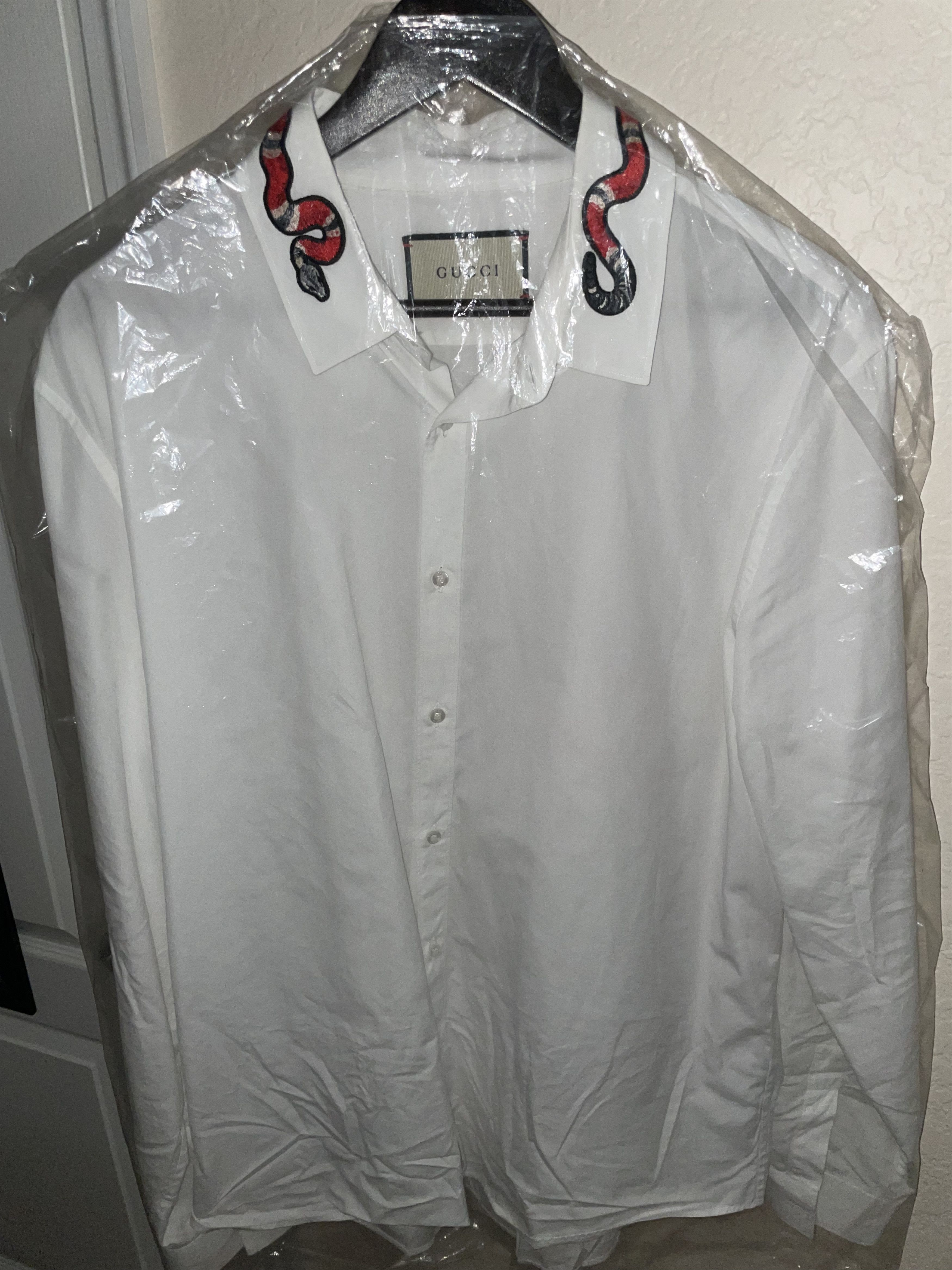 Gucci kingsnake mens button down shirt
