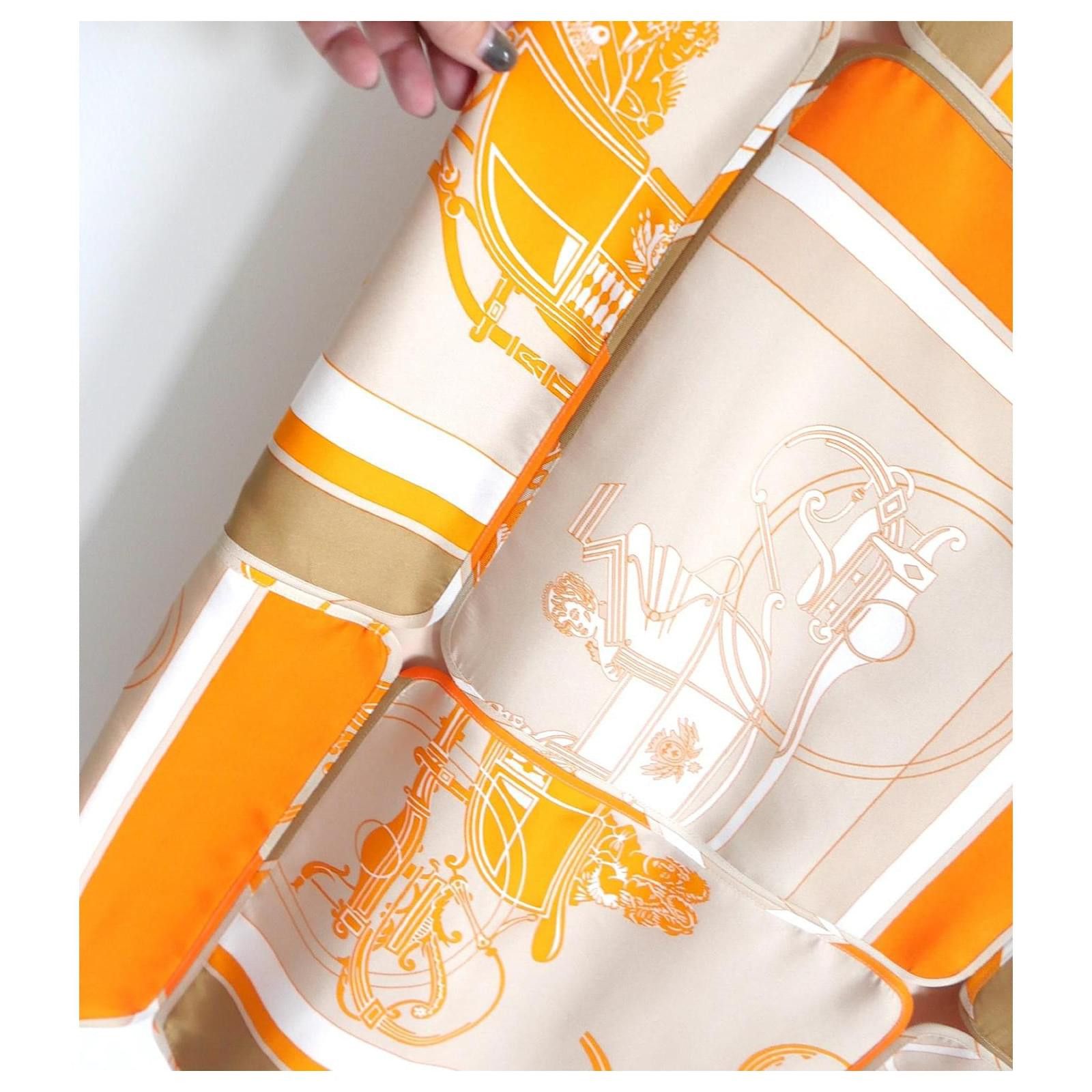 Hermes Hermes Robe A Bretelles Silk Dress Beige/Palomi Orange Size XS / US 0-2 / IT 36-38 - 5 Thumbnail