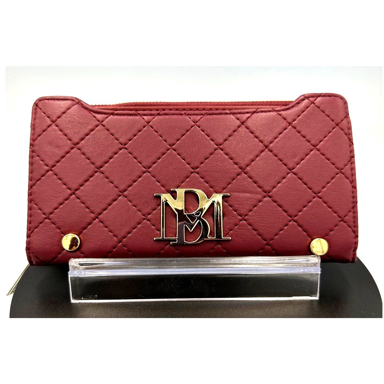 Badgley Mischka Badgley Mischka Quilted Long Wallet - Plum Size ONE SIZE - 3 Thumbnail