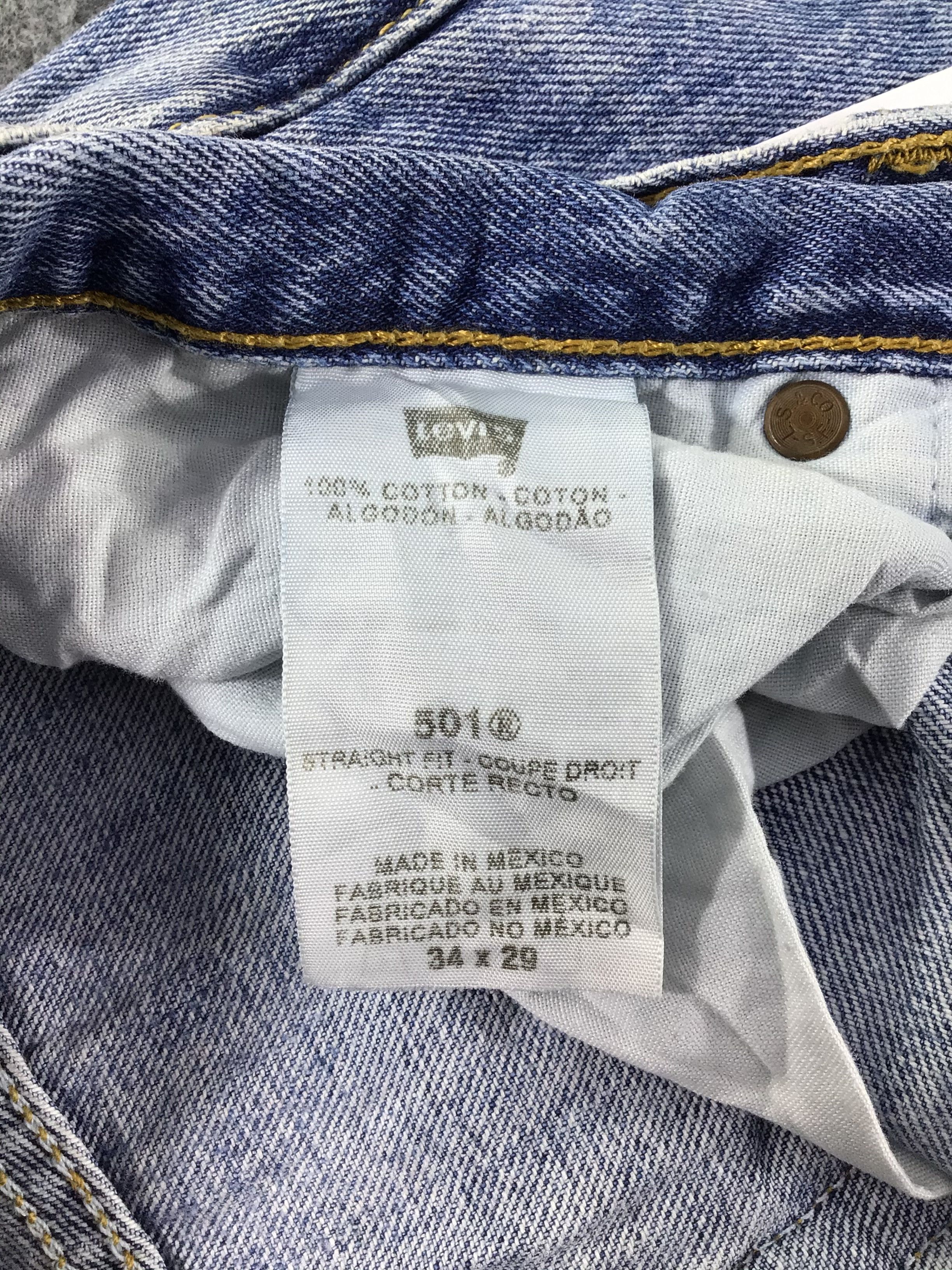 Levi's Levis 501 Jeans Faded Blue Denim-J395 Size US 35 - 10 Thumbnail