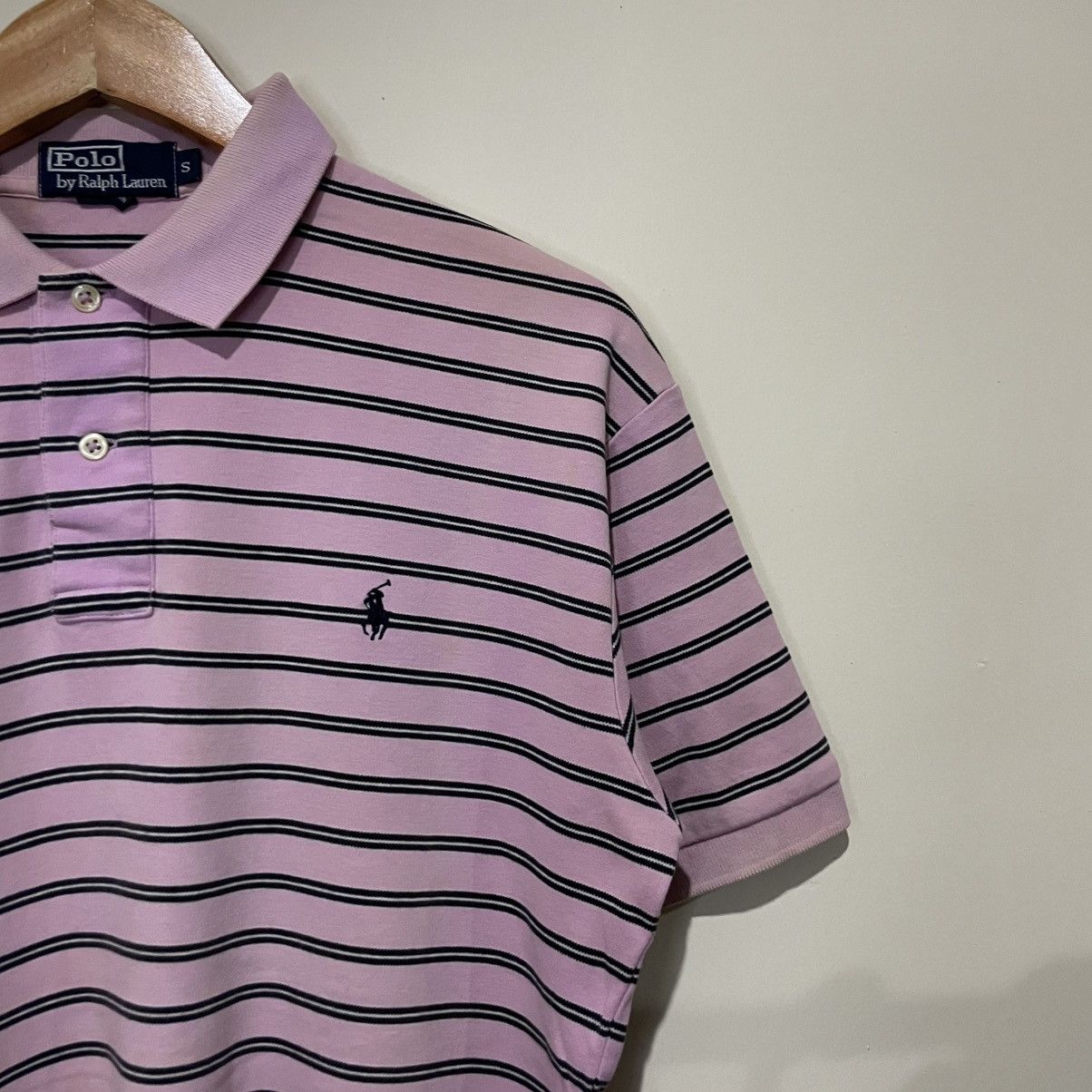 Polo Ralph Lauren Polo Ralph Lauren men's pink and blue striped polo shirt Size US S / EU 44-46 / 1 - 4 Thumbnail