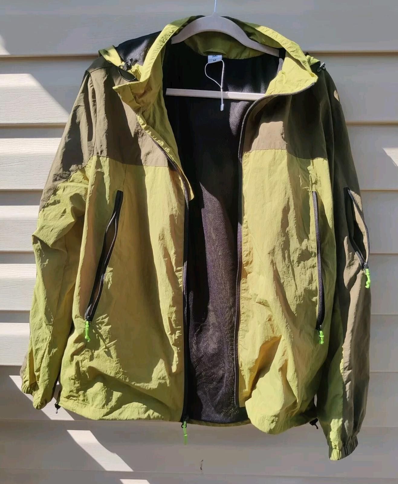 Casio CASEI Windbreaker Rain Jacket Medium Hooded Green Pockets Size US M / EU 48-50 / 2 - 2 Thumbnail