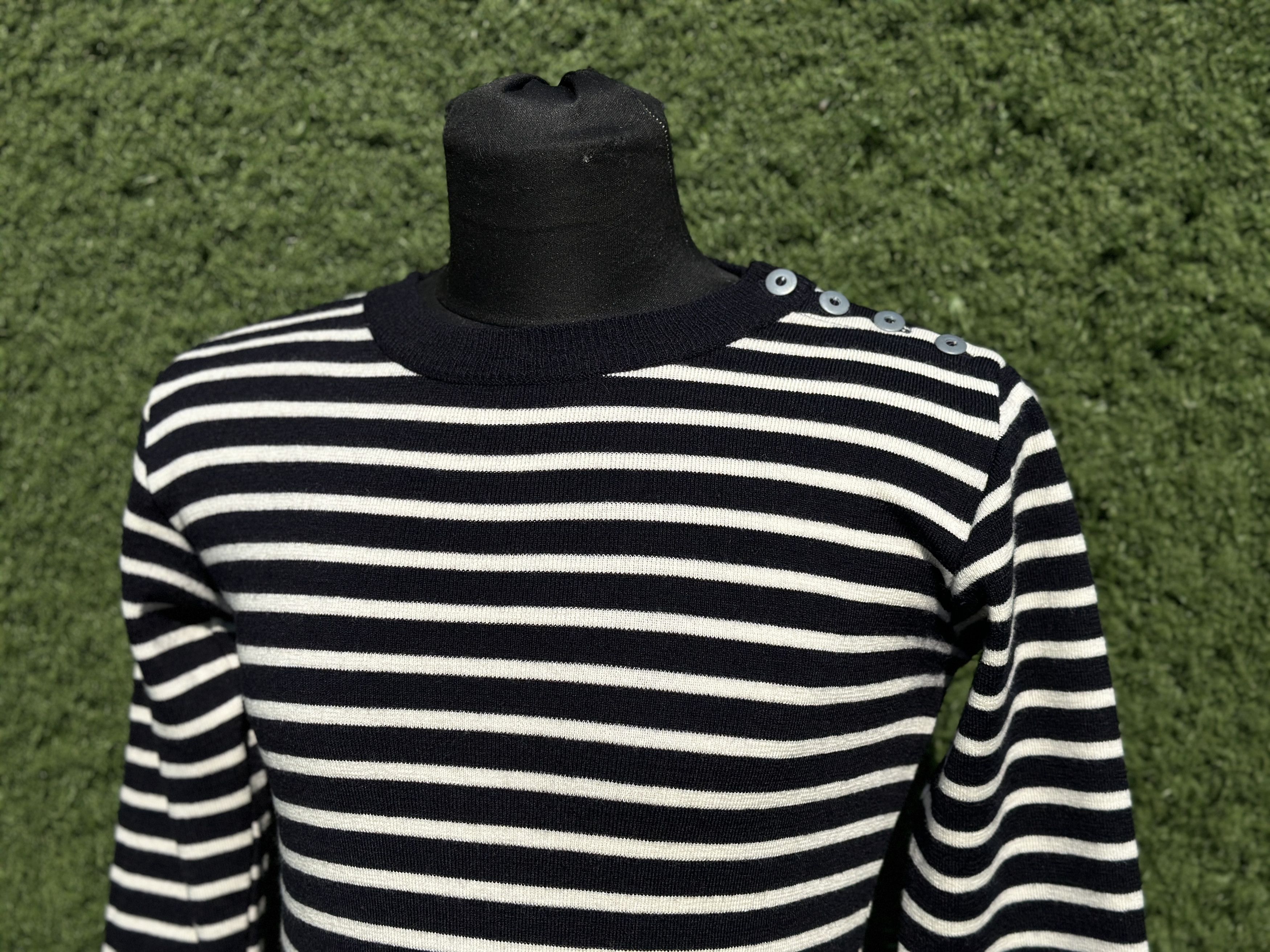S.N.S. Herning SNS Herning 100% Virgin Wool Breton Stripe Sweater Size S Size US S / EU 44-46 / 1 - 9 Thumbnail