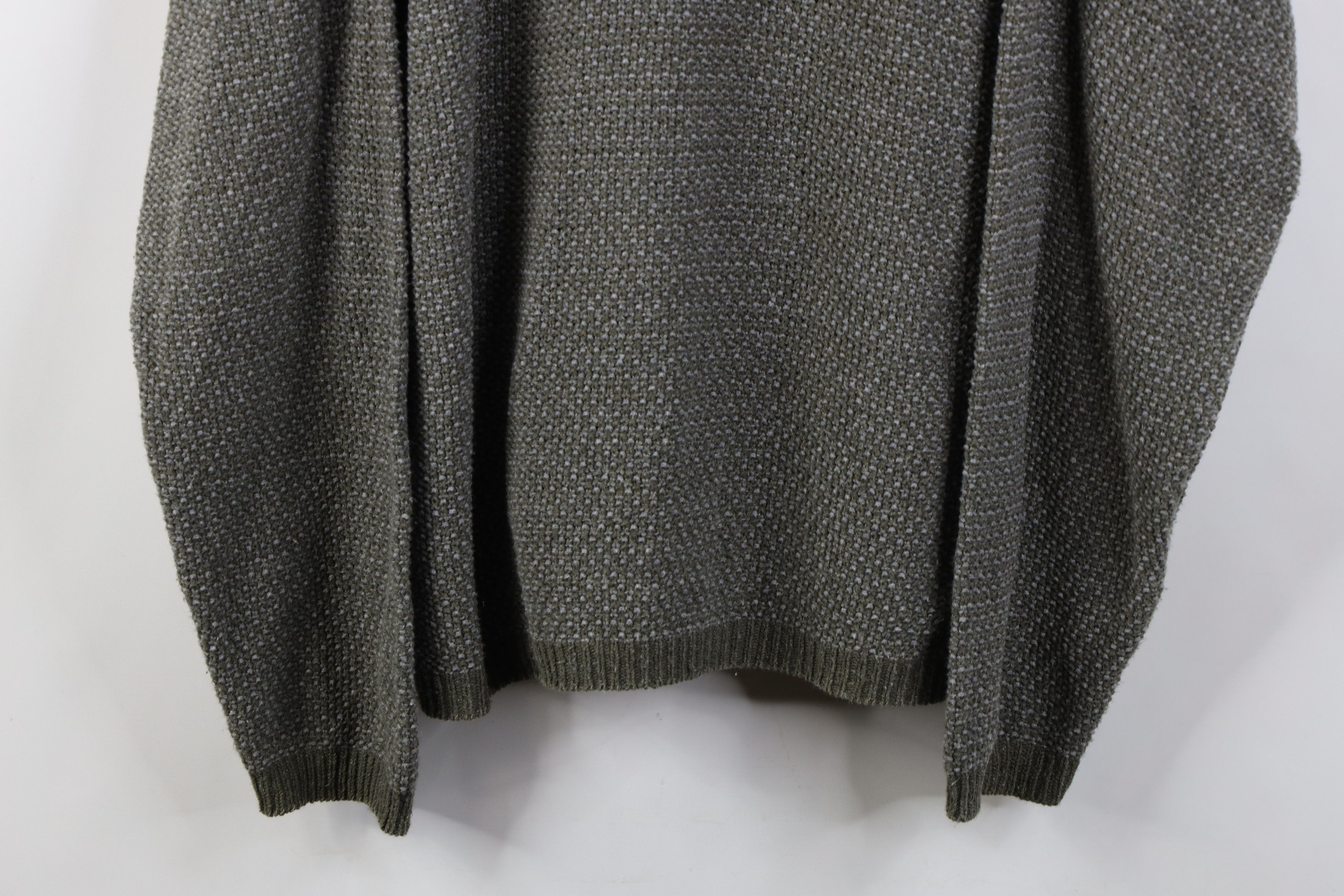 Vintage Vintage 90s Streetwear Thermal Knit Henley Sweater Green USA Size US L / EU 52-54 / 3 - 3 Thumbnail