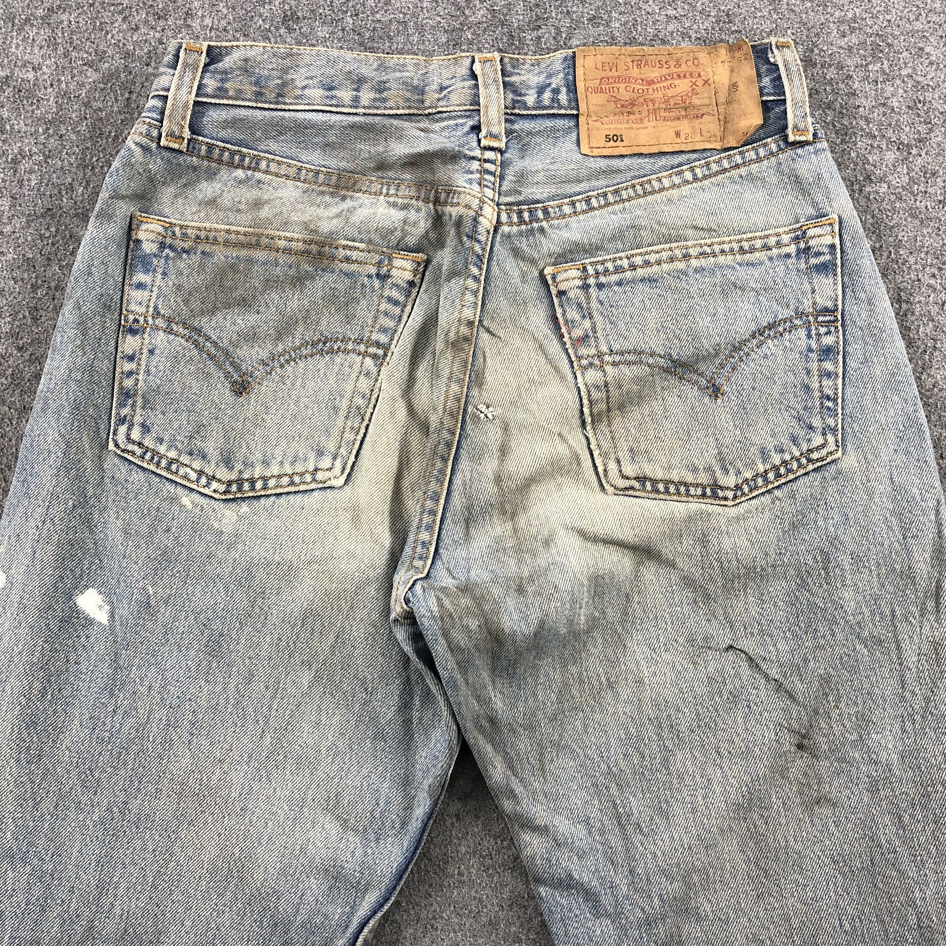 Levi's 90s Vintage Light Wash Levis 501 Jeans-JM2030 Size US 28 / EU 44 - 5 Thumbnail