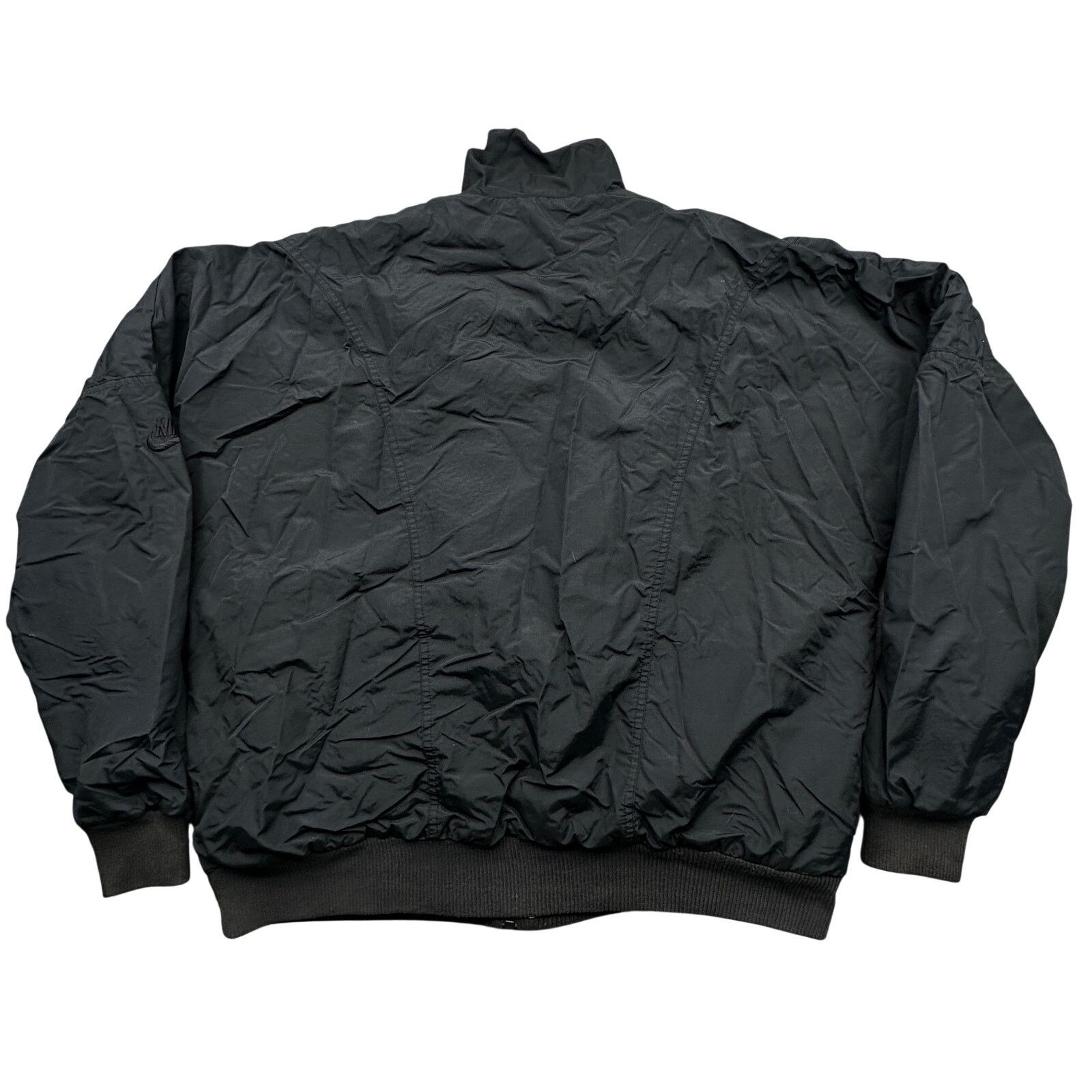 Nike Vintage 90s Nike Gray Tag Fleece Lined Nylon Jacket Mens L Size US L / EU 52-54 / 3 - 11 Thumbnail