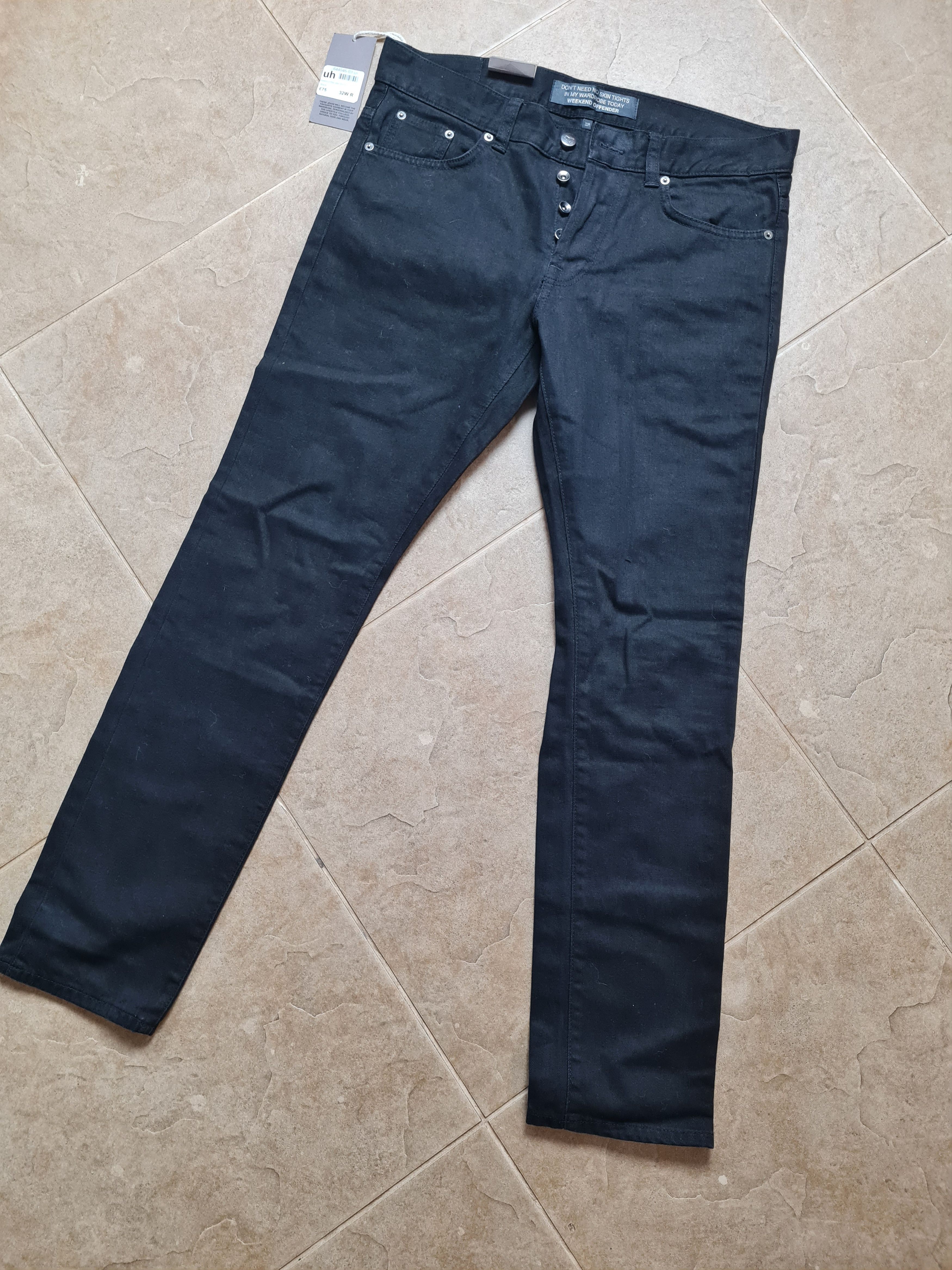 Weekend Offender Jeans Mens Black Denim Weekend Offender Tapered Fit Jeans 32 Size US 32 / EU 48 - 4 Thumbnail