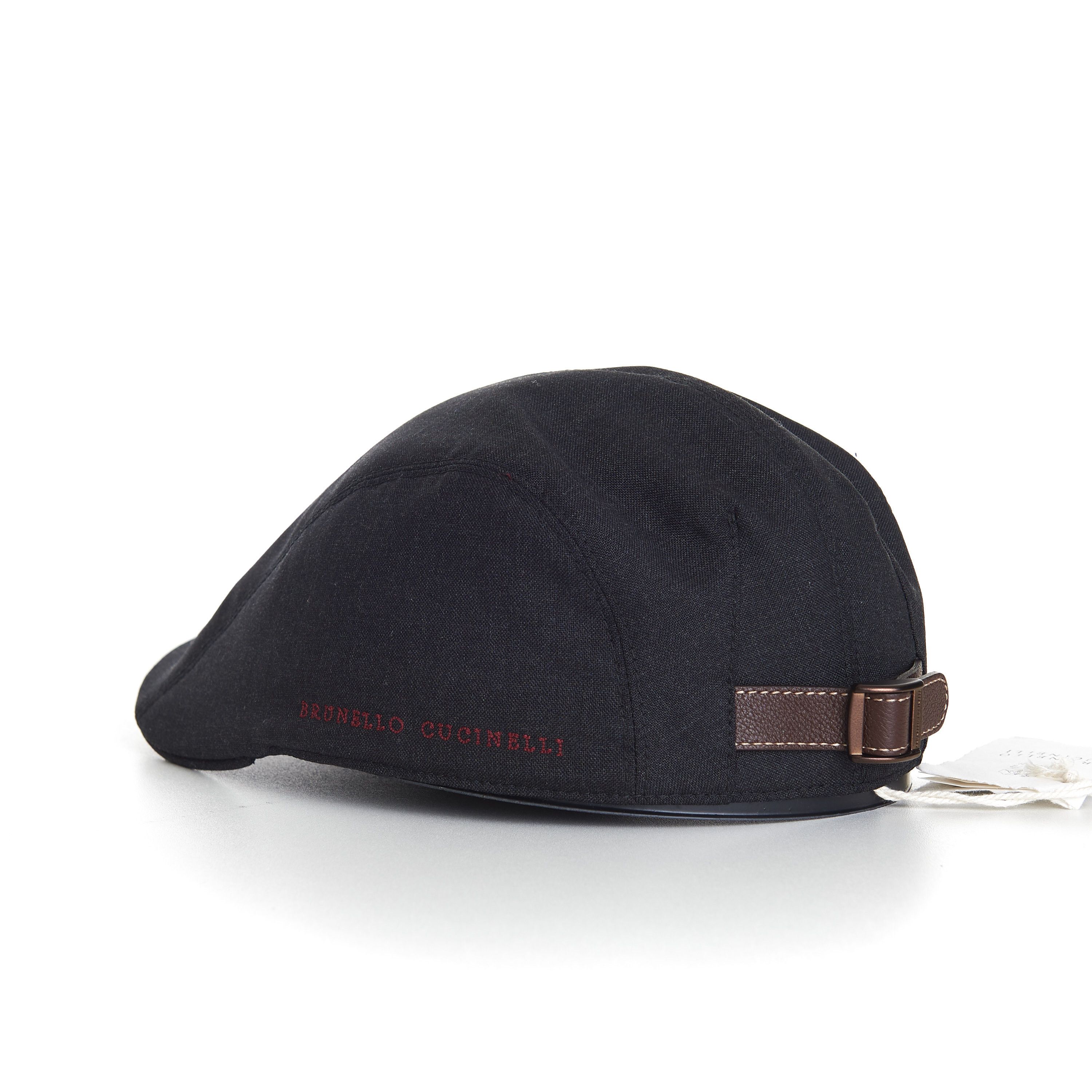 Brunello Cucinelli Flat Cap In Fresco Virgin Wool & Logo Embroidery Size S Size ONE SIZE - 4 Thumbnail
