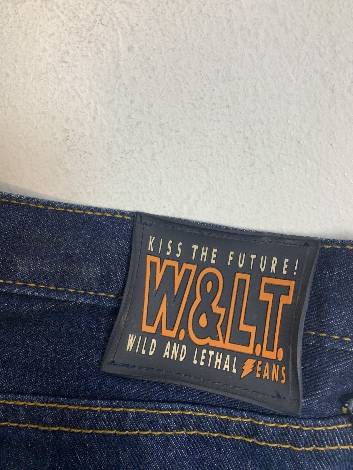 W&LT Hype W.&L.T Wildahd Lethal Trash Kiss The Future Denim Size US 33 - 8 Thumbnail