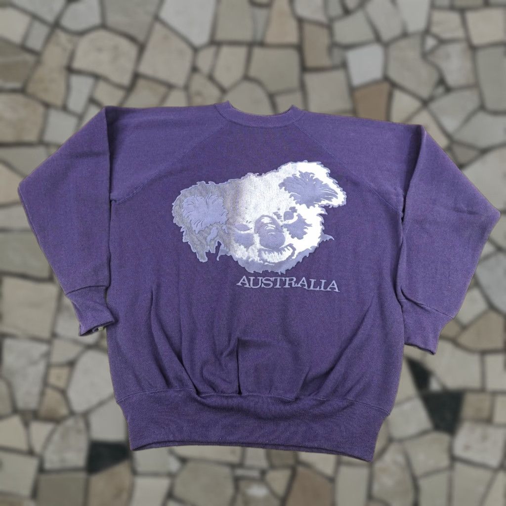Vintage VINTAGE Ultra Sweats Koala Sweatshirt Mens XL Blue Pullover Crew Neck 90s Australia Bear Animals Nature Sweatshirt Size US XL / EU 56 / 4 - 1 Thumbnail