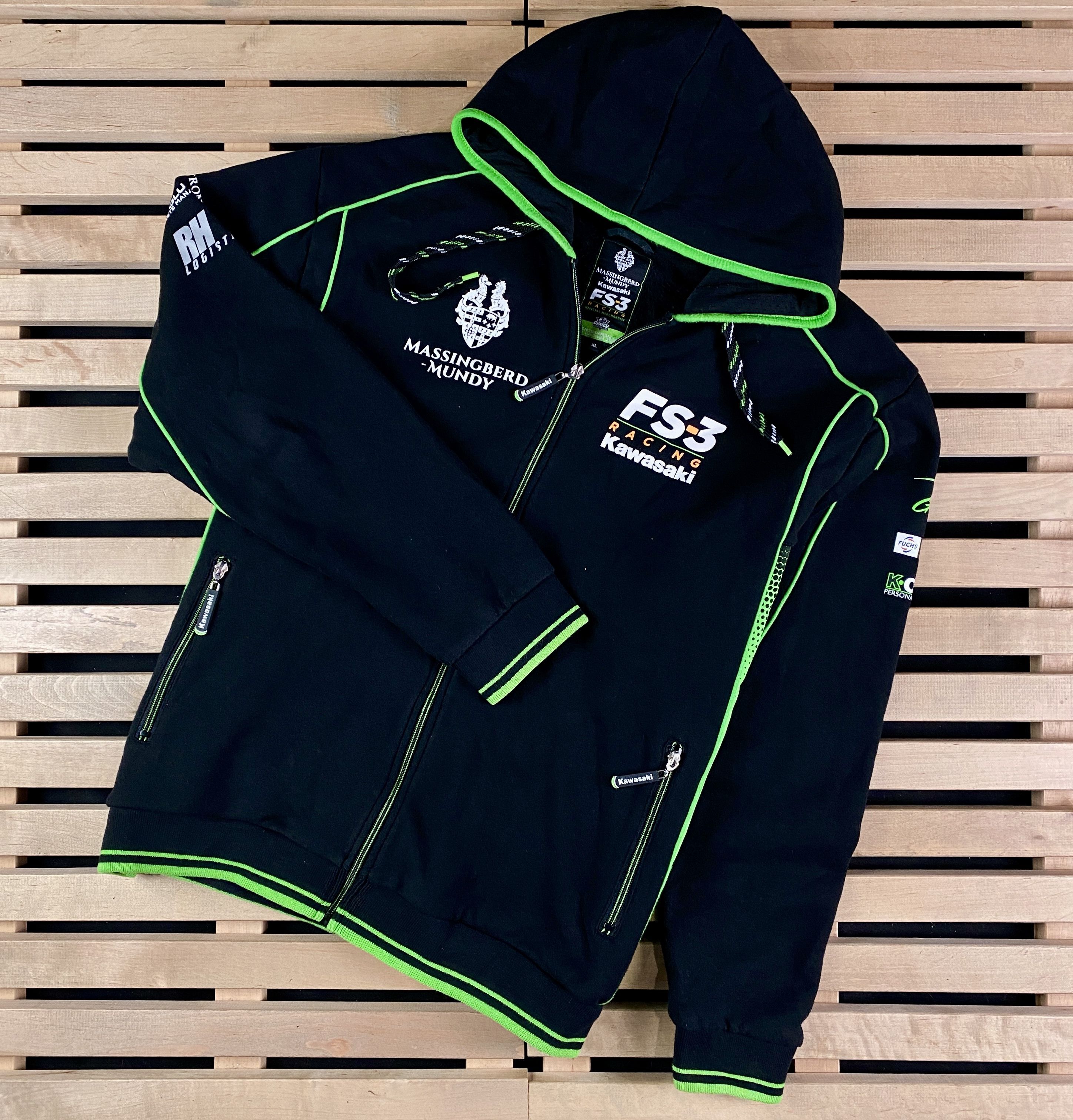 Other Mens Hoodies Full Zip Kawasaki Racing FS-3 Size XL Size US XL / EU 56 / 4 - 1 Thumbnail
