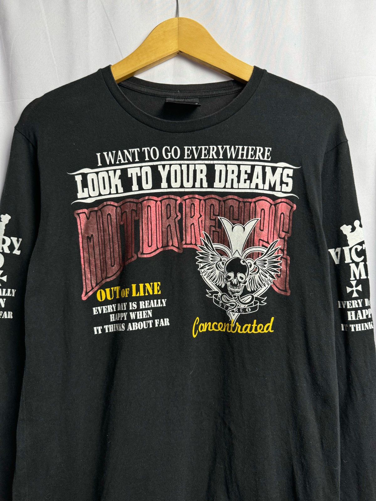 Hysteric Glamour × If Six Was Nine × Japanese Brand Japanese Skulls Wings Motor Recipe Long Sleeve Size US M / EU 48-50 / 2 - 3 Thumbnail