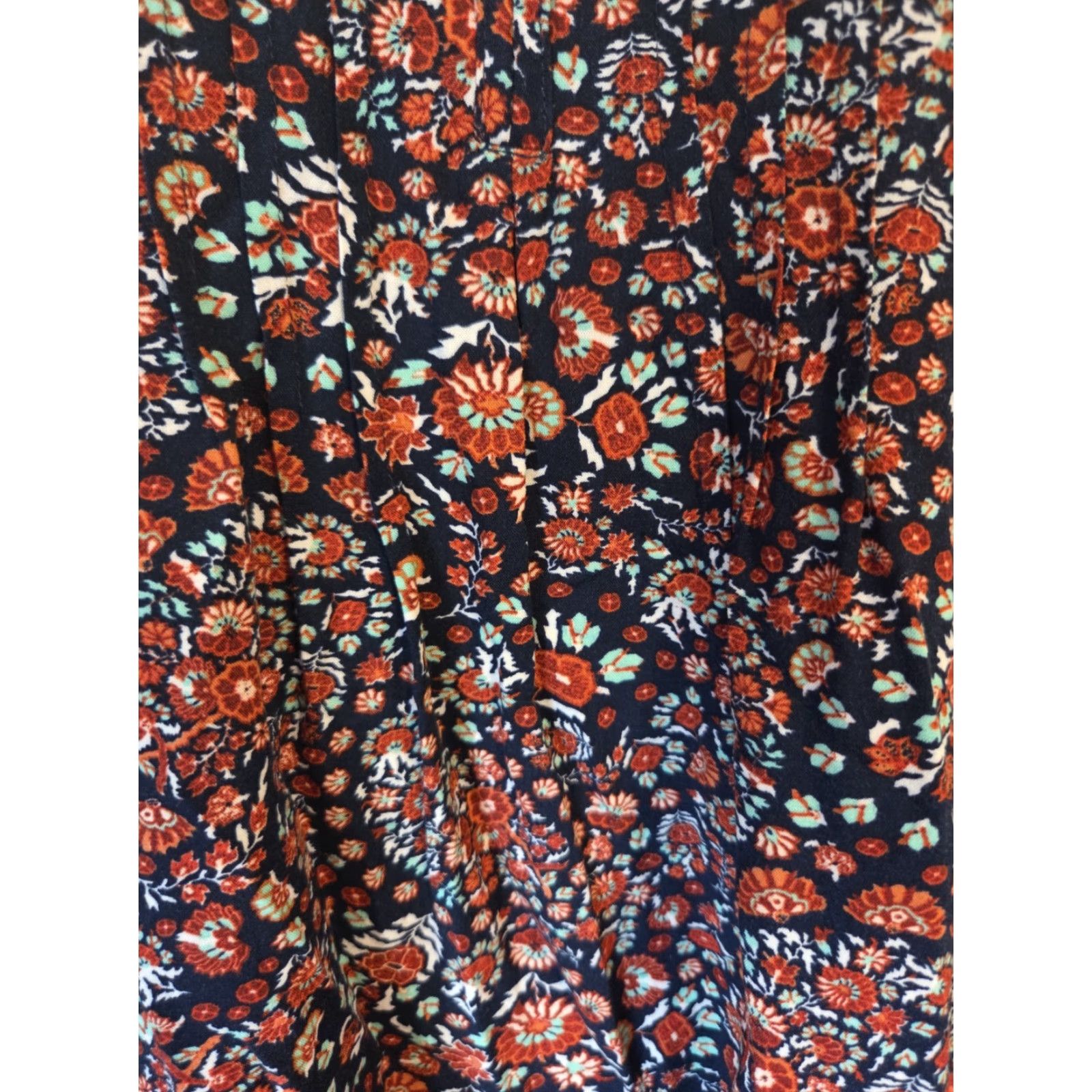 Vintage VINTAGE? No — rearranged title: Sonoma Floral Print Tassels Peasant Top 3/4 Sleeve Split Neck Boho Hippie Plus Size 2X Womens Blouse Size XXL / US 16-18 / IT 52-54 - 3 Thumbnail