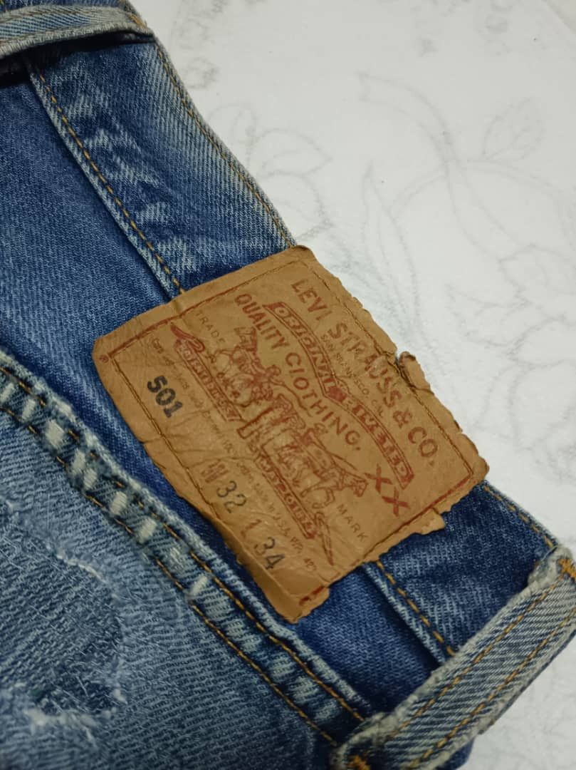 Levi's Vintage Clothing × Vintage VTG 90s Levi's 501 bottom 553 Size US 32 / EU 48 - 5 Thumbnail