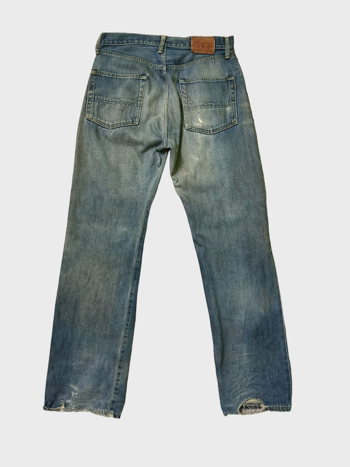 Edwin Vintage Edwin 505 Mud Wash Distressed Selvedge Jeans Size US 31 - 2 Thumbnail
