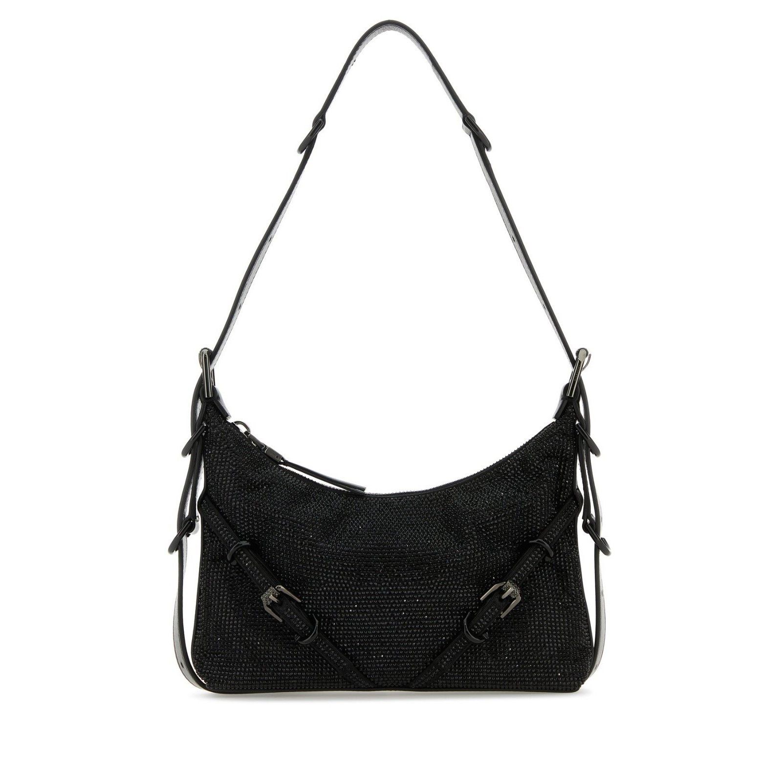Givenchy GIVENCHY Voyou Rhinestone Jewel Mini Black Leather Shoulder Size ONE SIZE - 1 Thumbnail