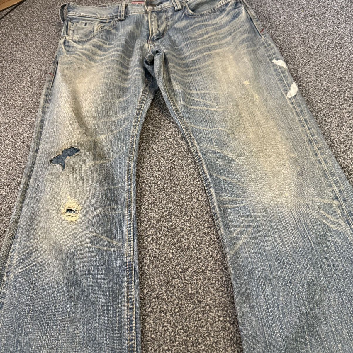 Japanese Brand Japanese Seditionaries Liberto Paint Thrashed Wideleg Denim Size US 32 / EU 48 - 7 Thumbnail