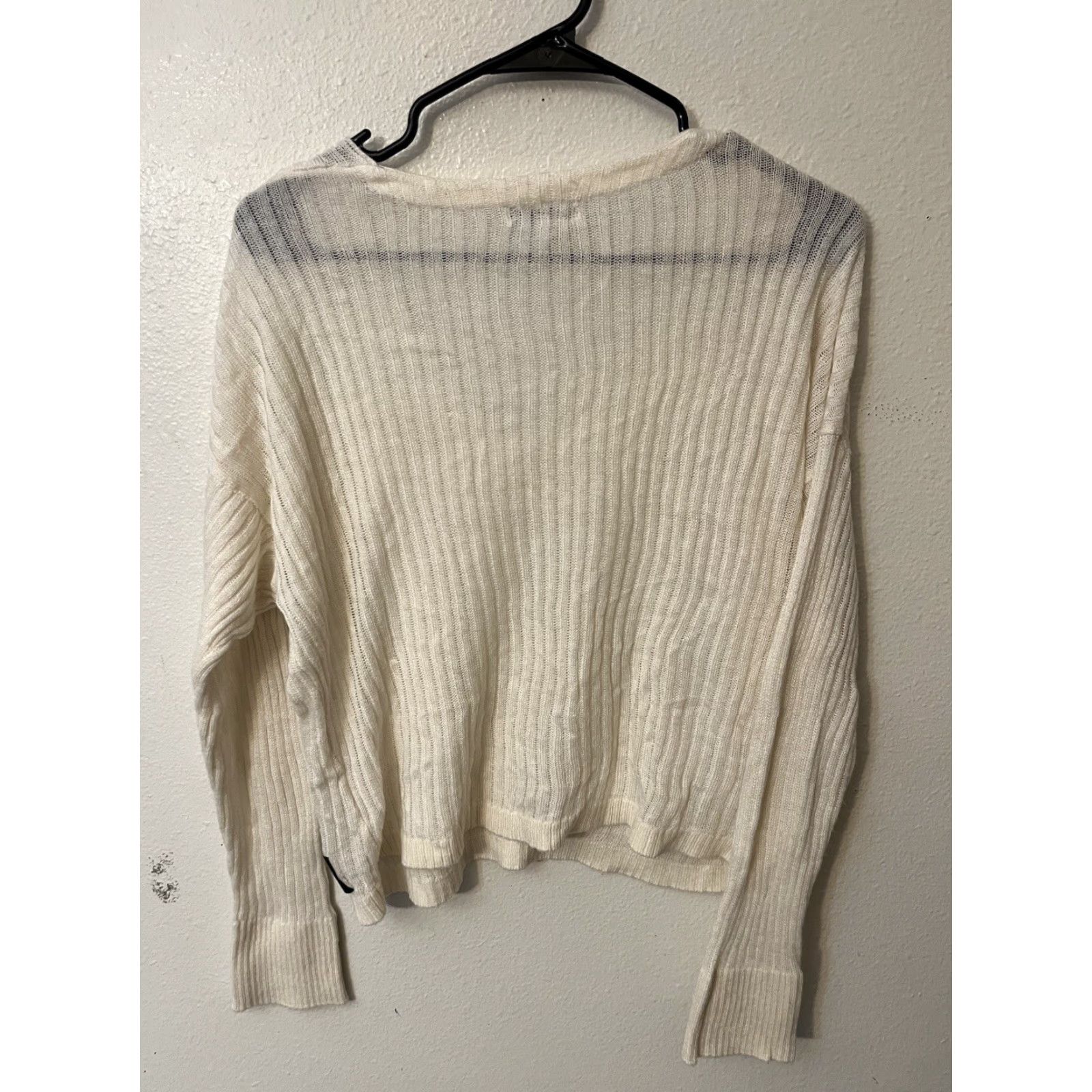 Calvin Klein VINTAGE Calvin Klein Sweater Women Small White Acrylic Knitted Pullover Oversized 90s Classic Size S / US 4 / IT 40 - 2 Thumbnail