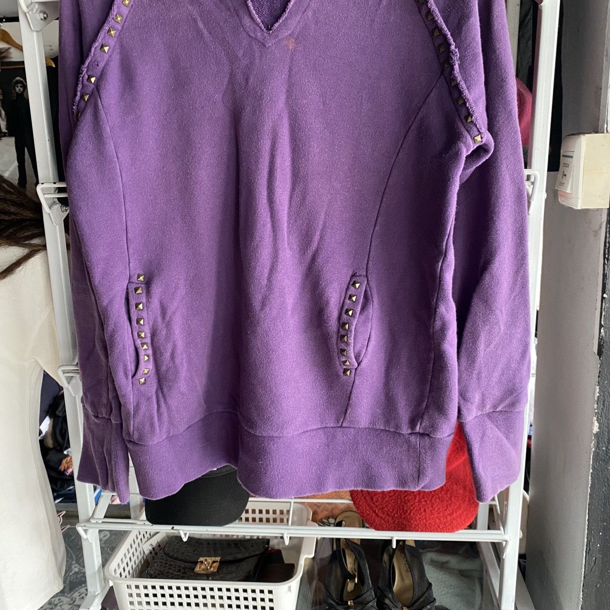 Katharine Hamnett London Hamnett Cut & Sewn Studded Hoodies Size US M / EU 48-50 / 2 - 4 Thumbnail