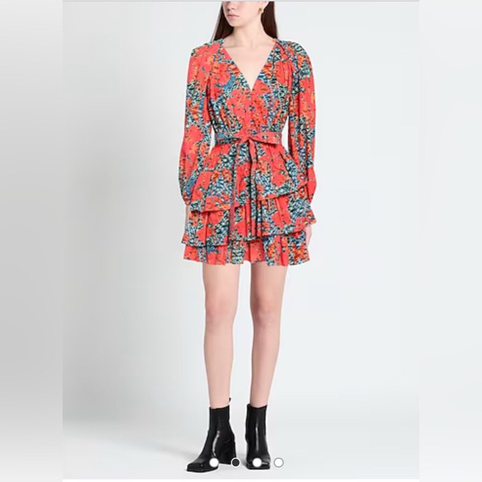 Ulla Johnson ULLA JOHNSON Miranda Tiered Tie-waist Mini Dress Size:8 Size M / US 6-8 / IT 42-44 - 1 Thumbnail