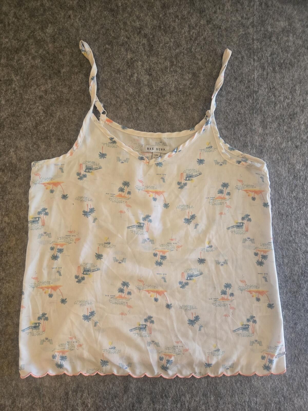 Other Rae Dunn Camisole Tank Sz L Tropical Beach Loungewear Size L / US 10 / IT 46 - 2 Thumbnail