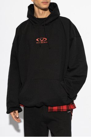 Vetements o1h1sh10525 Logo Hoodie in Black Size US S / EU 44-46 / 1 - 3 Thumbnail