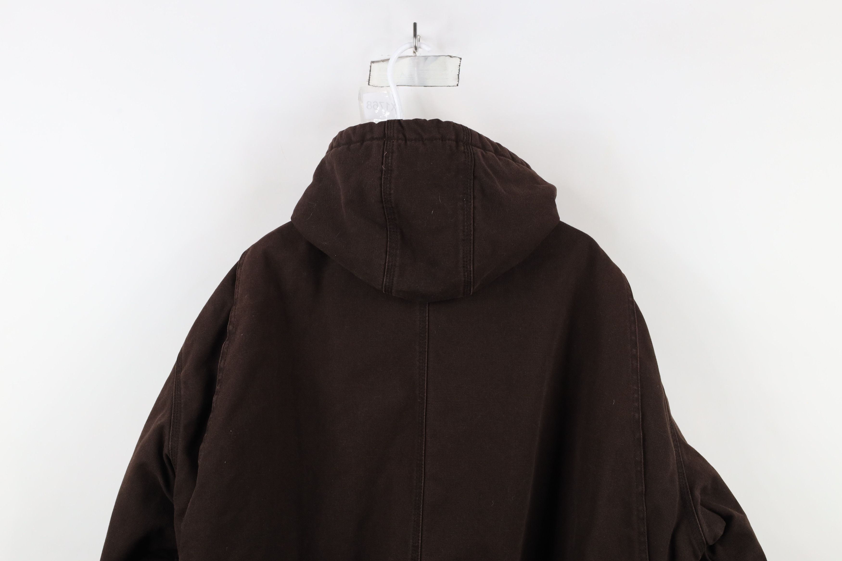 Vintage Vintage Y2K Streetwear Lined Canvas Hooded Work Jacket Brown Size US XL / EU 56 / 4 - 13 Thumbnail